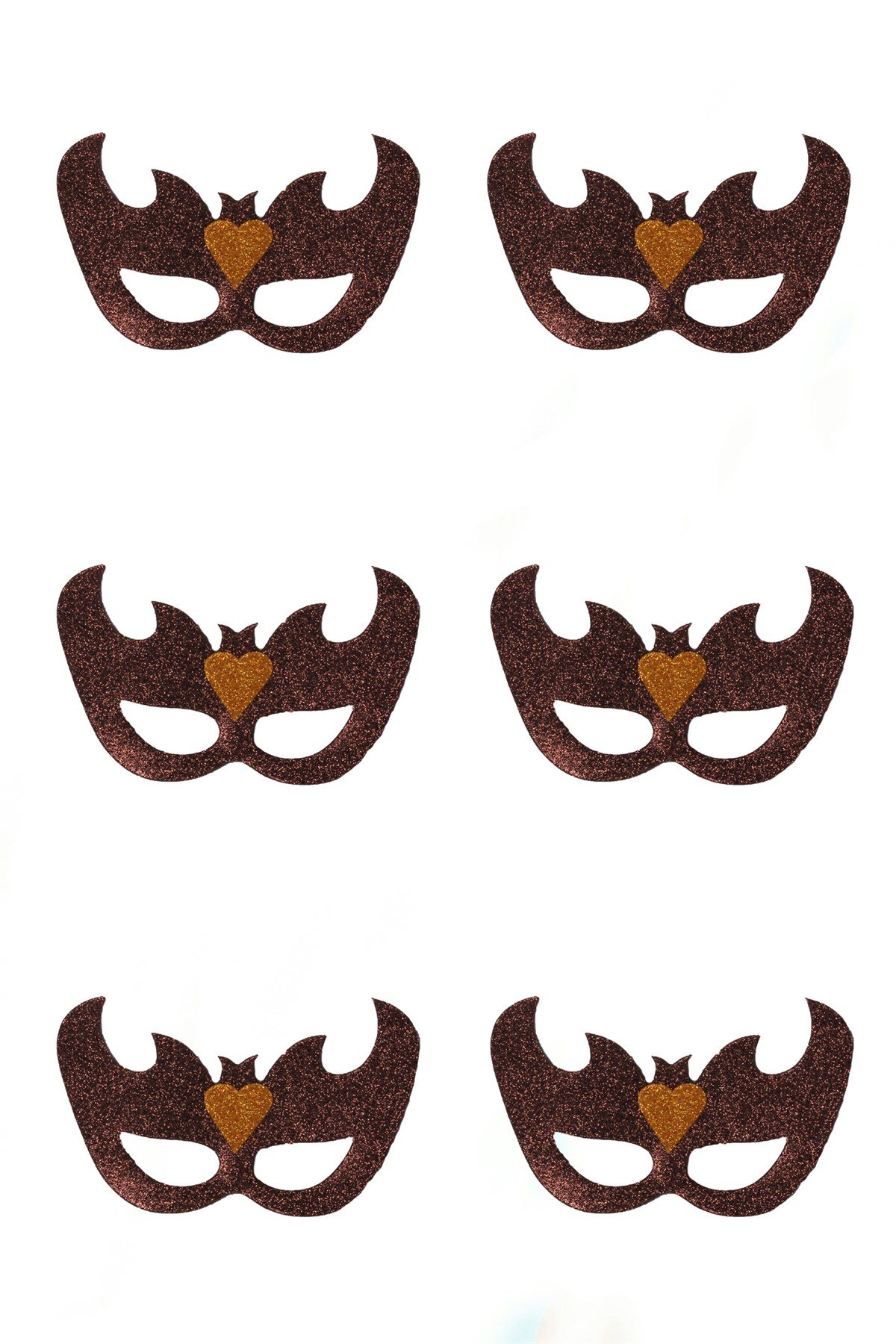 Simli Eva Dalga Gözlük Kahverengi Gold Altın 6 AdetPartistST2858