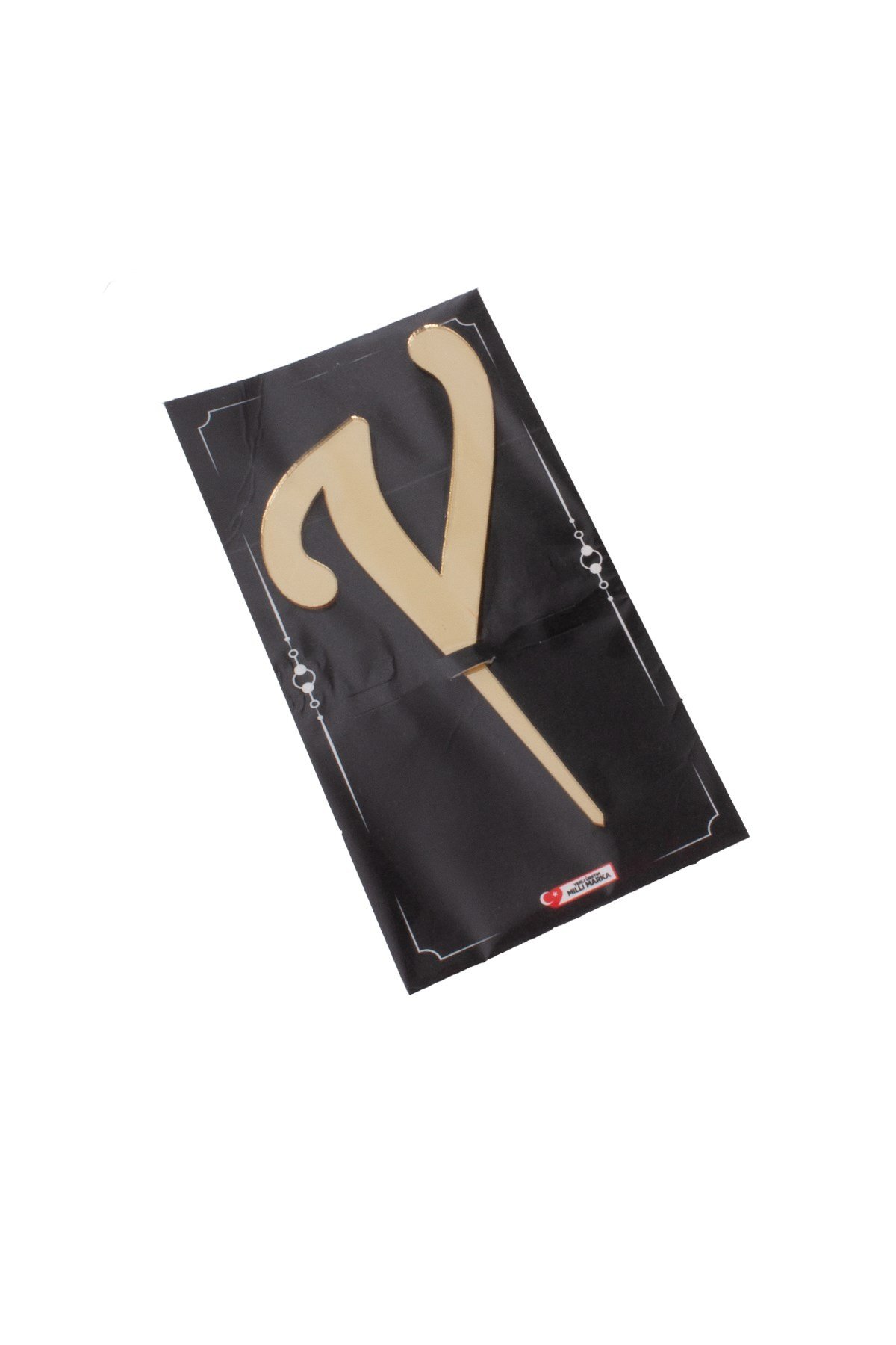 V Harf Pasta Üstü Pleksi Yazı Gold 12cmPartistST2359