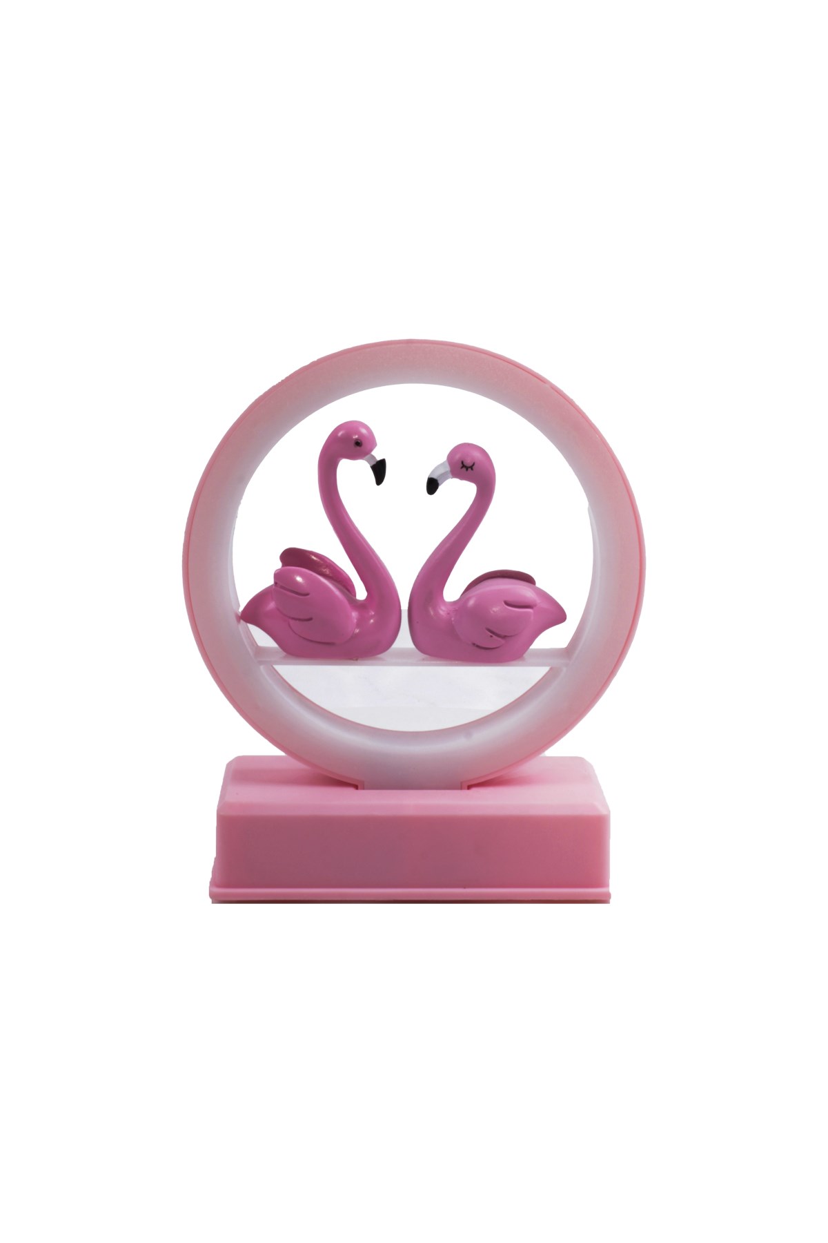 Flamingo Temalı Dekoratif Eşya Pembe Ledli Müzikli