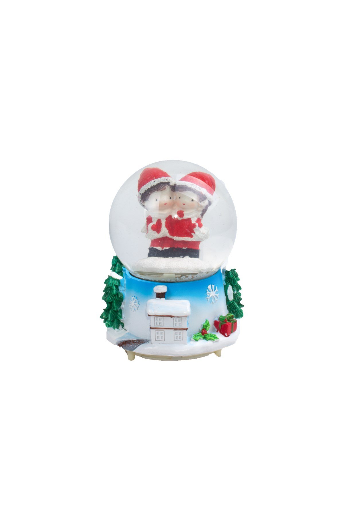 Noel Elbiseli Çift Temalı Büyük Kar Küresi Pilli PüskürtmeliPartistST3641