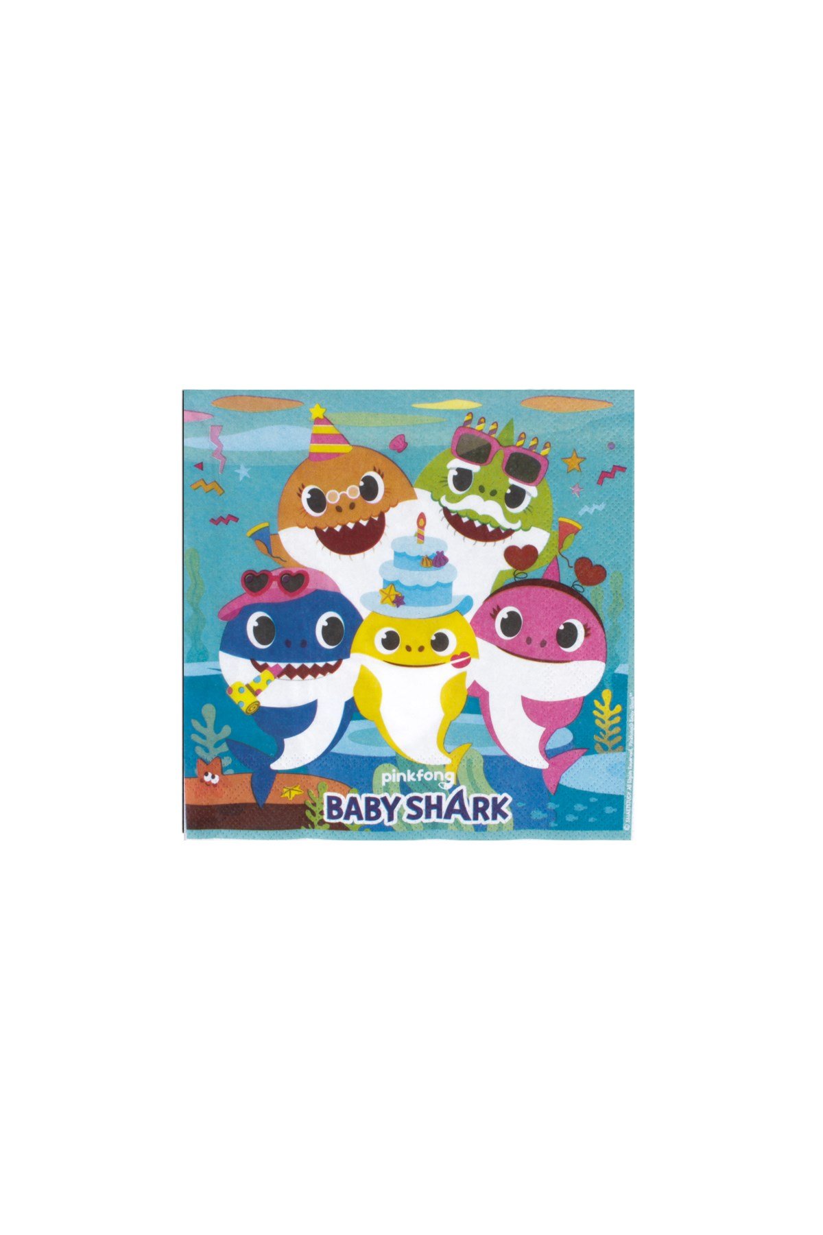 Baby Shark Lisanslı Peçete 16'lıPartistPSPST292