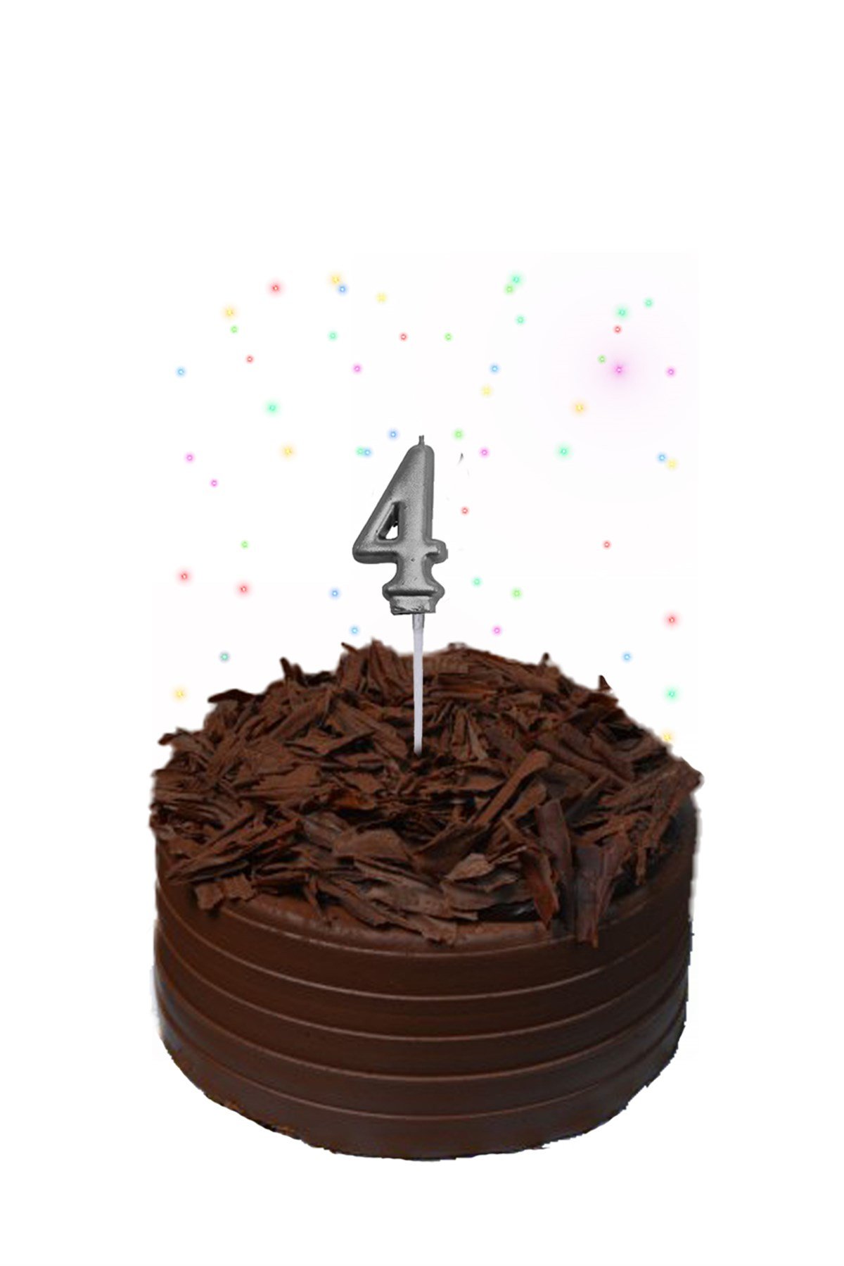 4 Rakam Gümüş MumPartistST2985