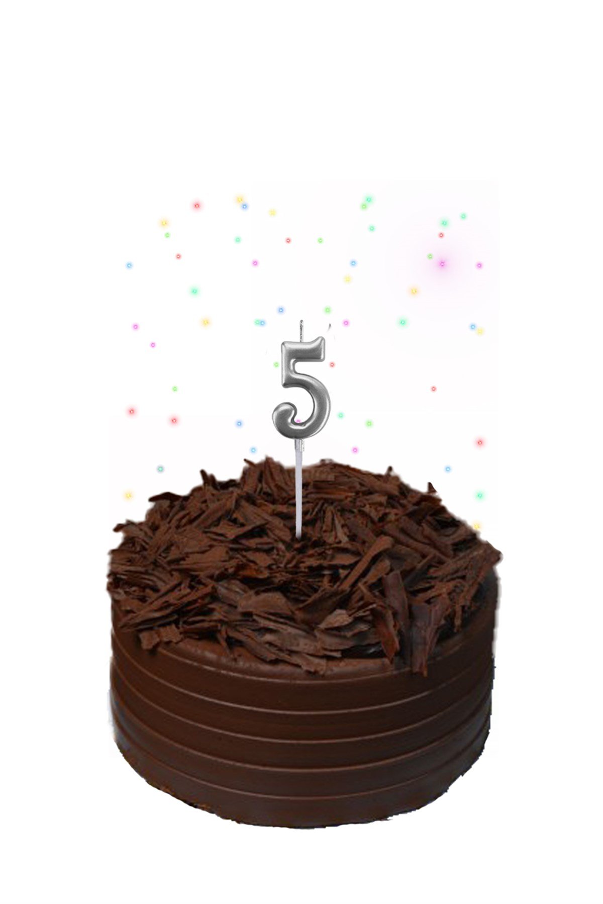 5 Rakam Gümüş MumPartistST2988