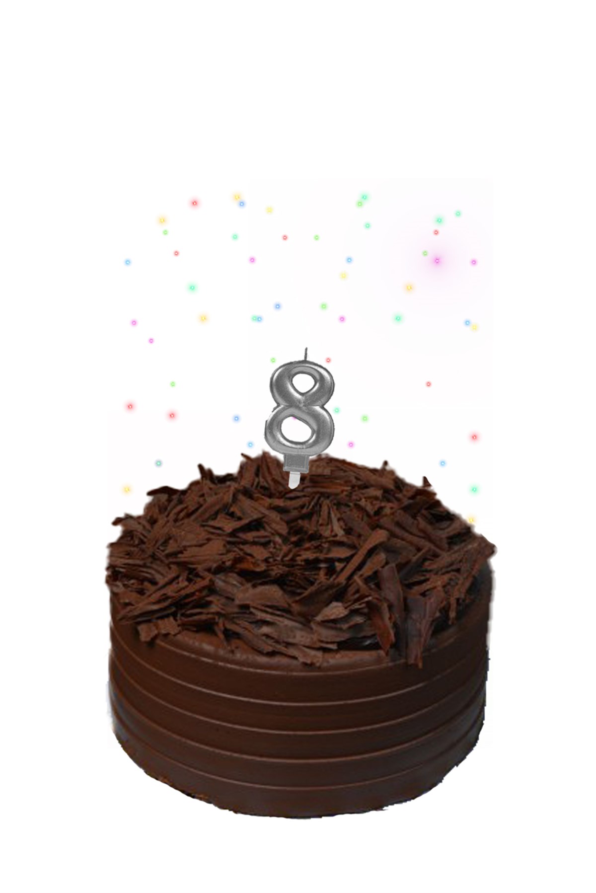 8 Rakam Gümüş MumPartistST2997