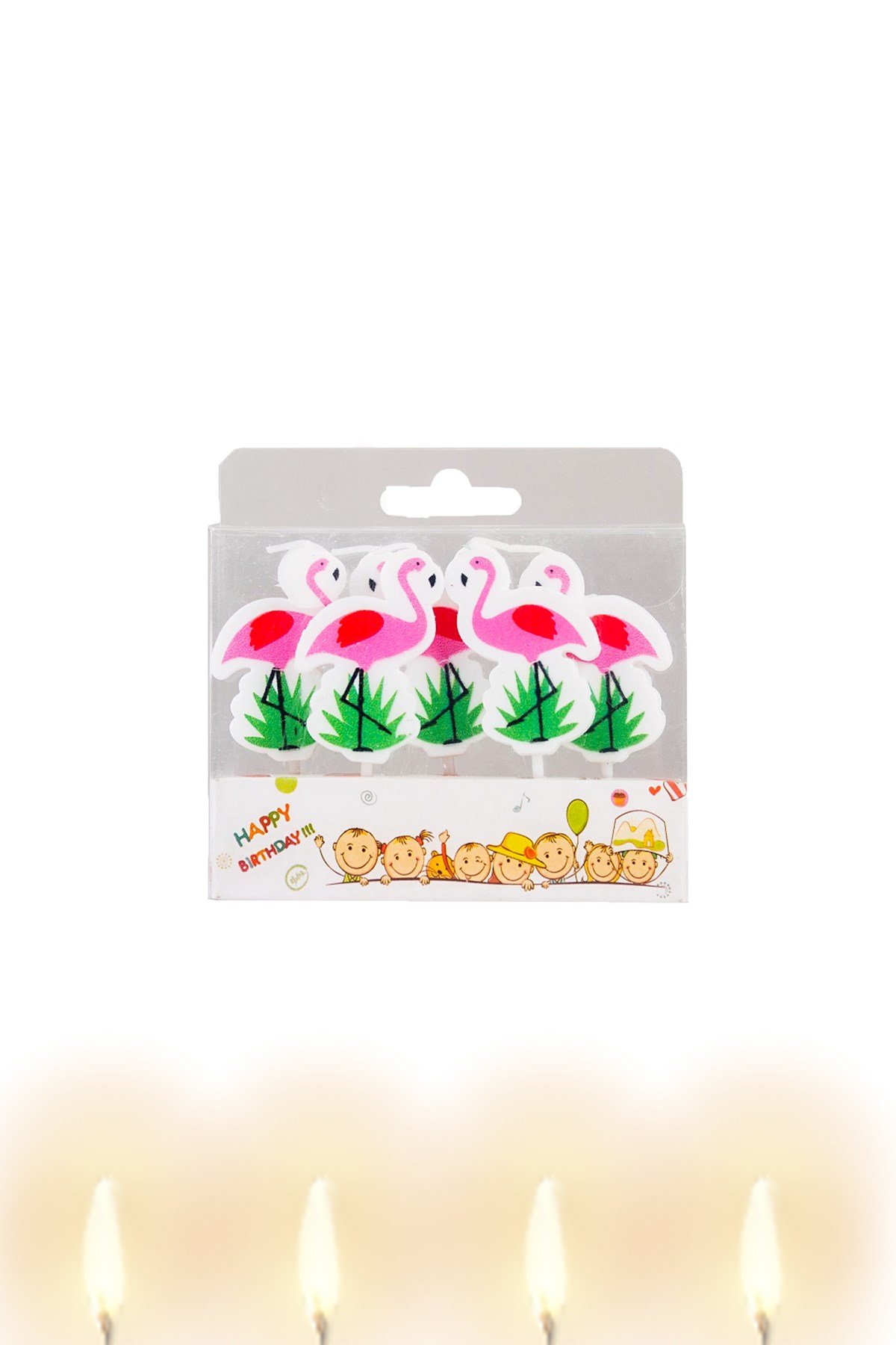 Flamingo Temalı Pasta Mumu MiniPartistST3026