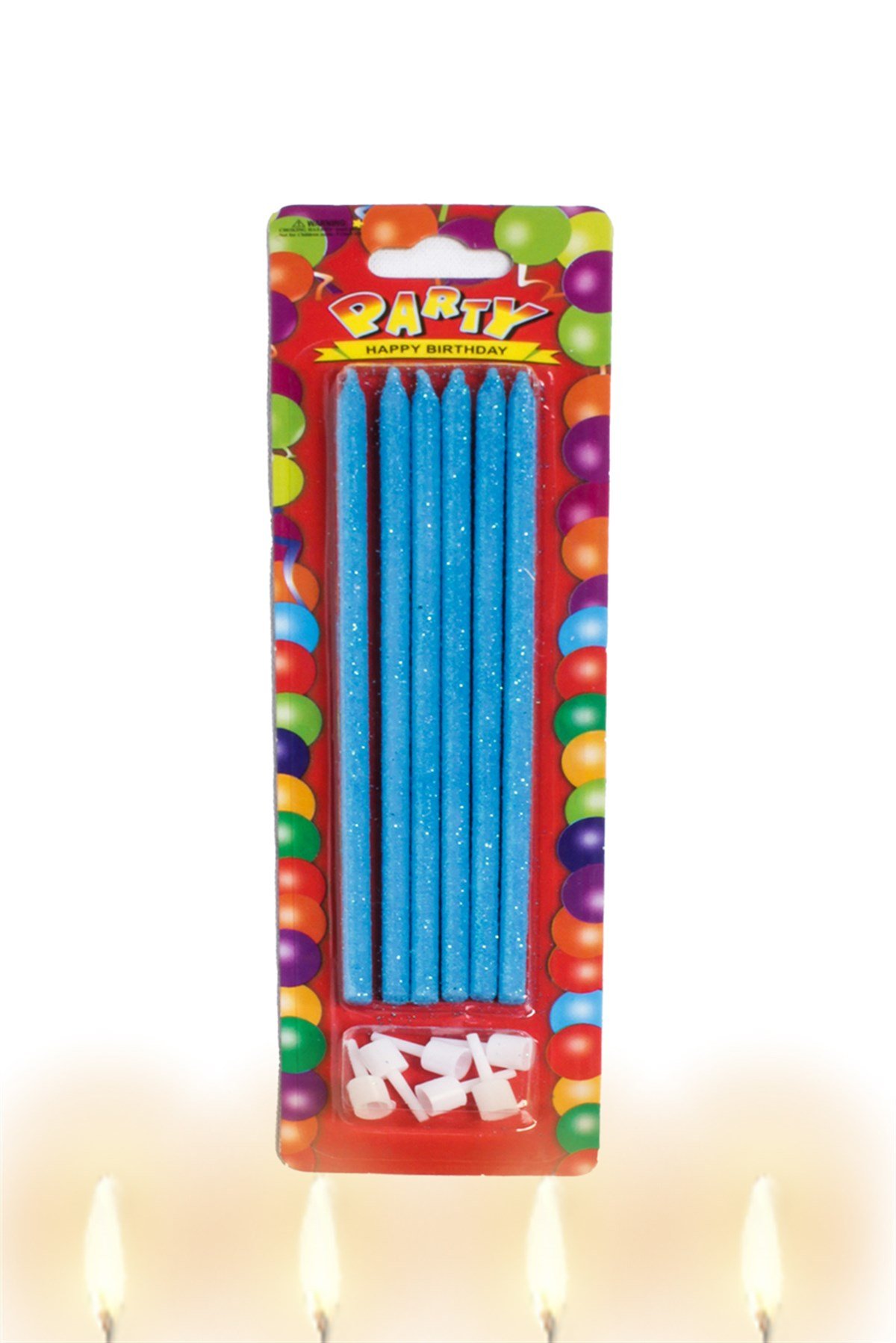 Mavi Simli Pasta Mumu 14cm 6'lıPartistST3010