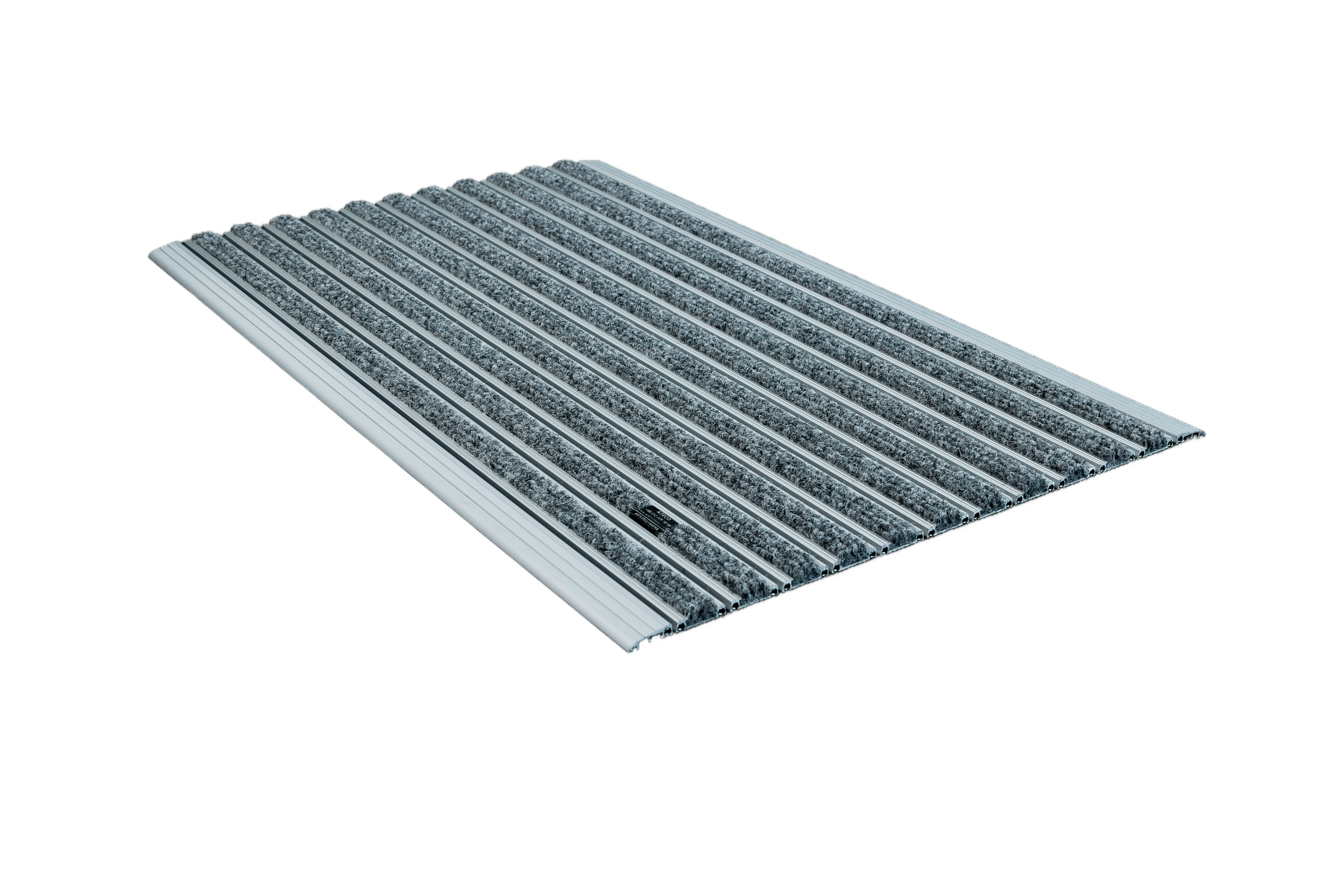 10 mm Gri Rip Halı Yüzeyli 55*90 cm Alüminyum Paspas