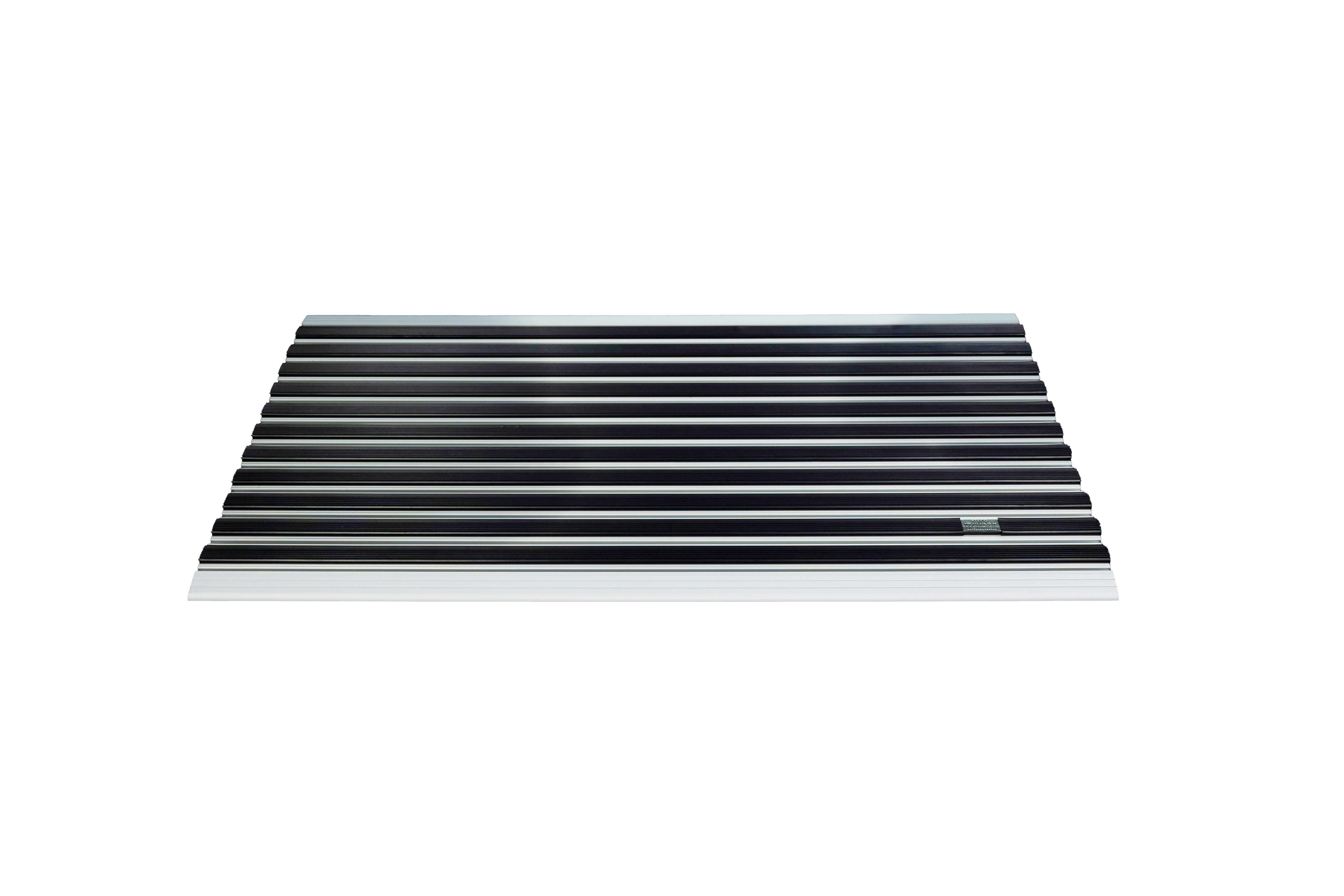 10 mm Siyah Kauçuk Yüzeyli 55*90 cm Alüminyum Paspas