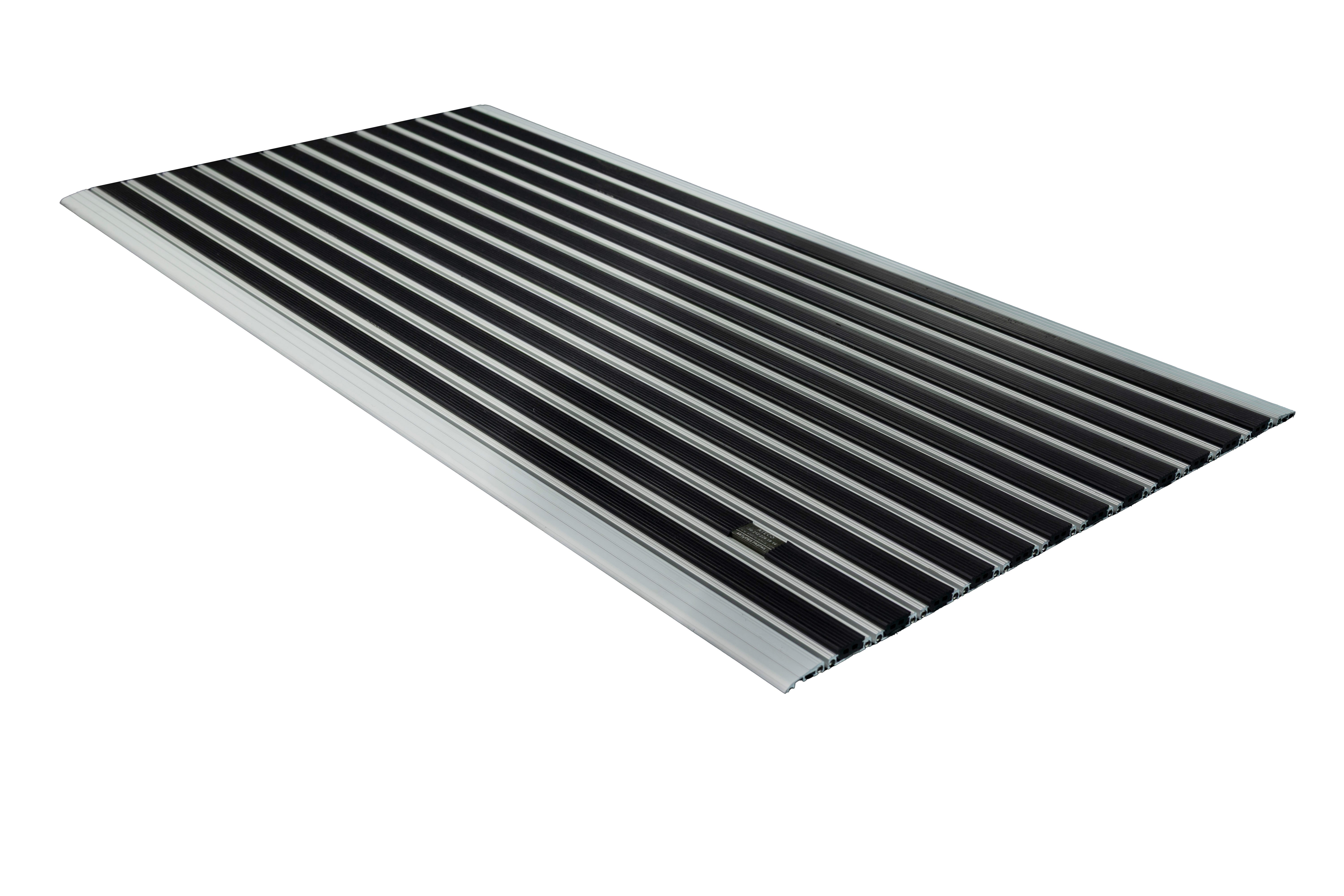10 mm Siyah Kauçuk Yüzeyli 60*120 cm Alüminyum Paspas
