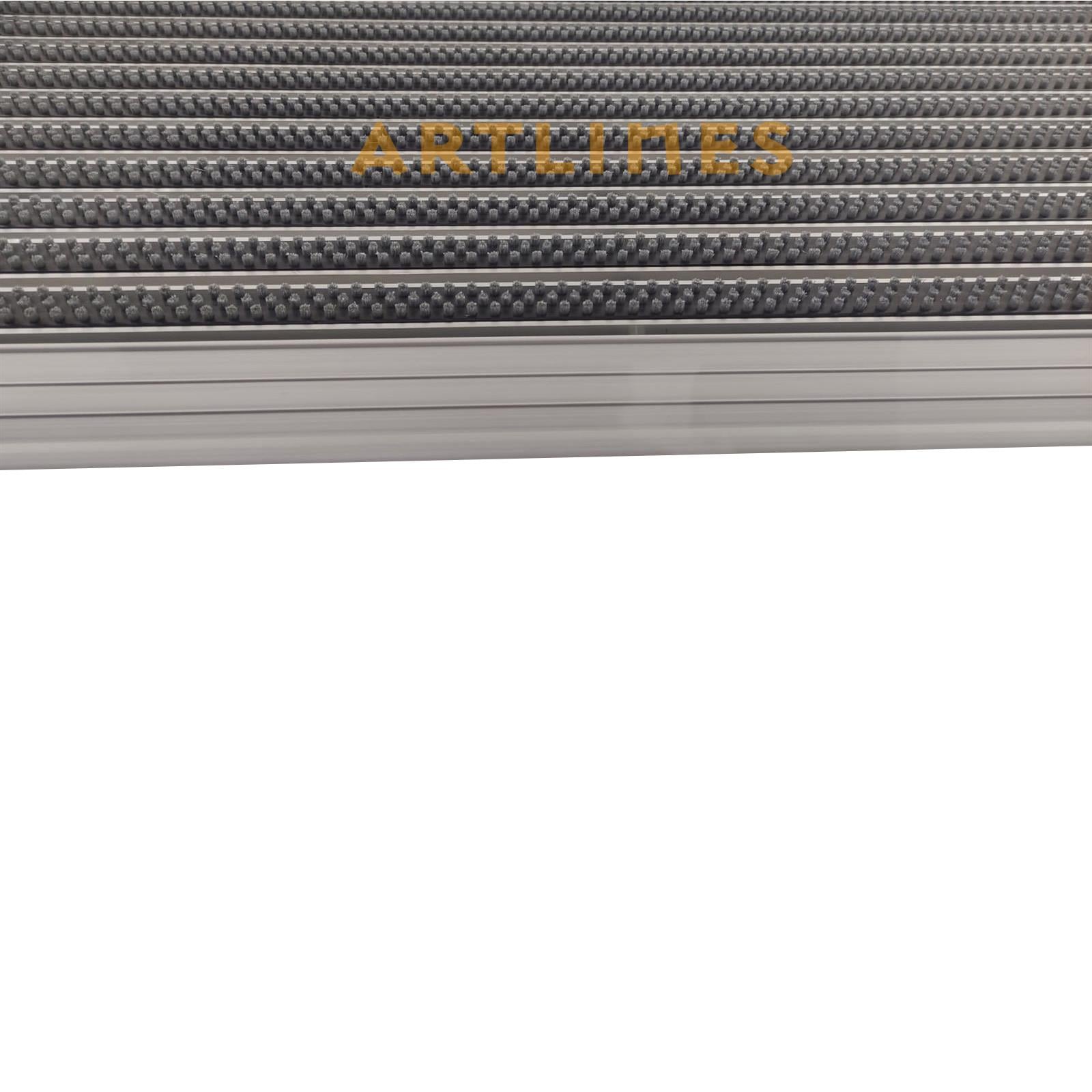 Artlines 20 mm 70X110 cm Gri Yuvarlak Fırça Yüzeyli Alüminyum Paspas