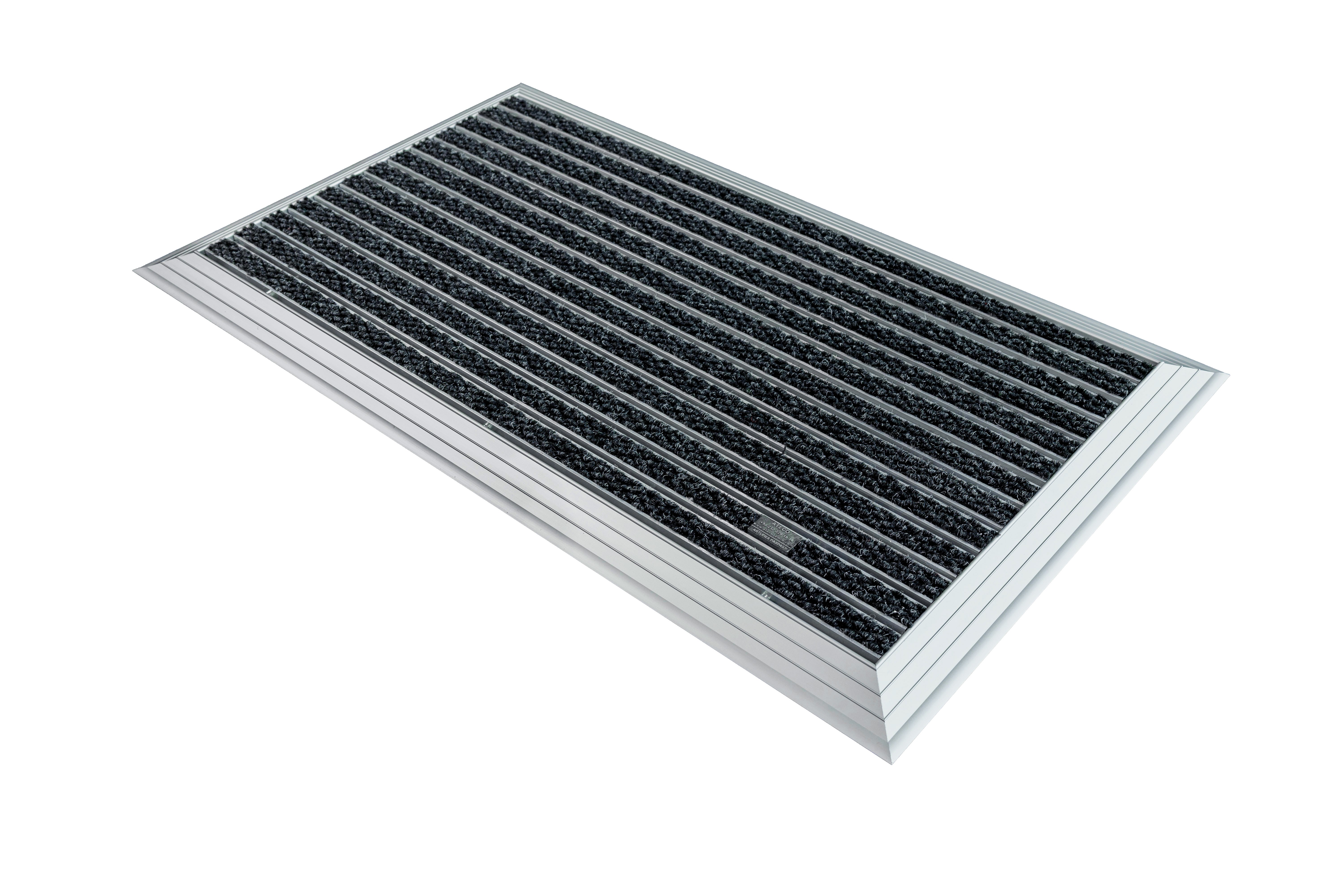 Artlines 20 mm Artnop Antrasit Halı Yüzeyli 55x90 Alüminyum Paspas