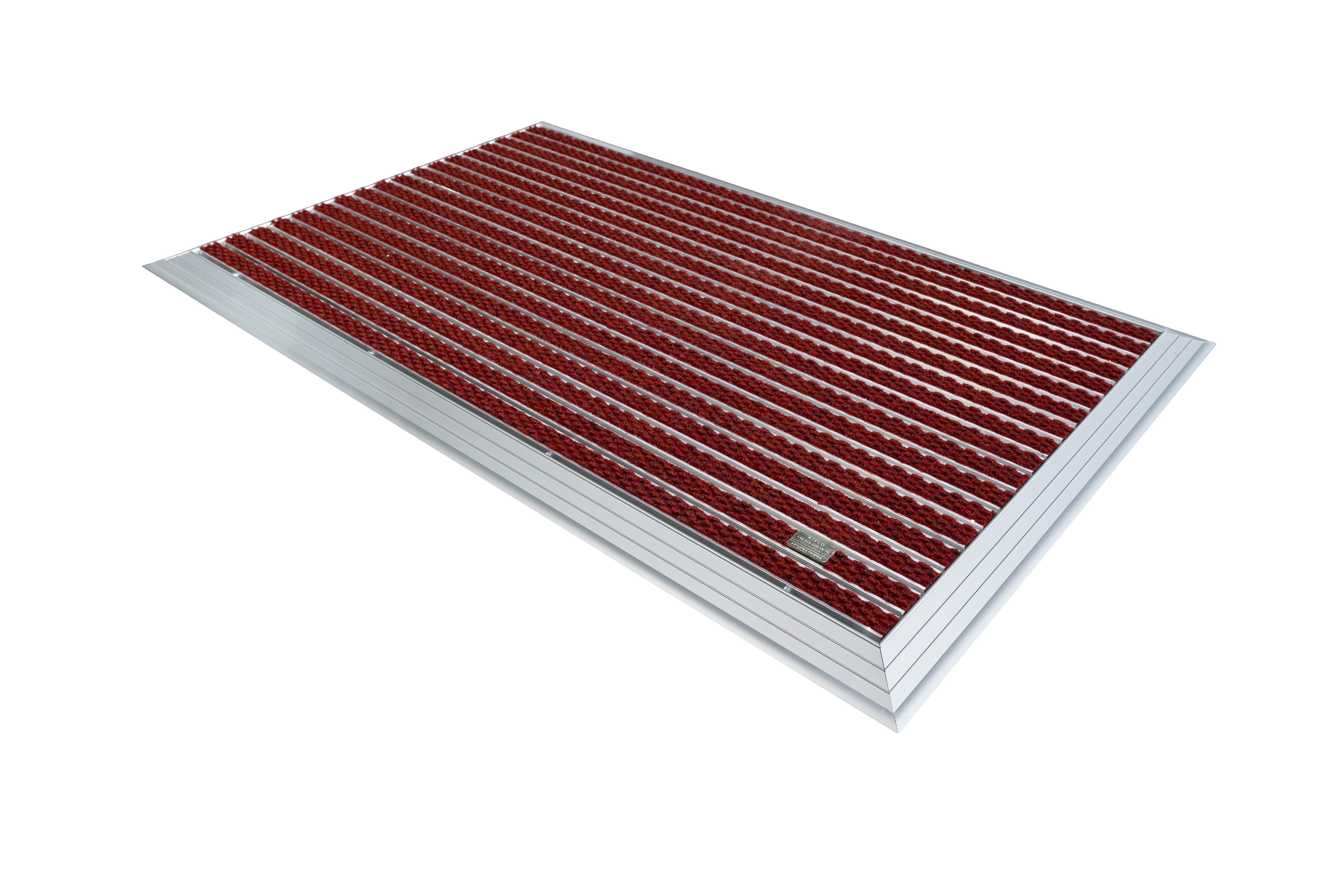 Artlines 20 mm Artnop Bordo Halı Yüzeyli 70x110 Alüminyum Paspas