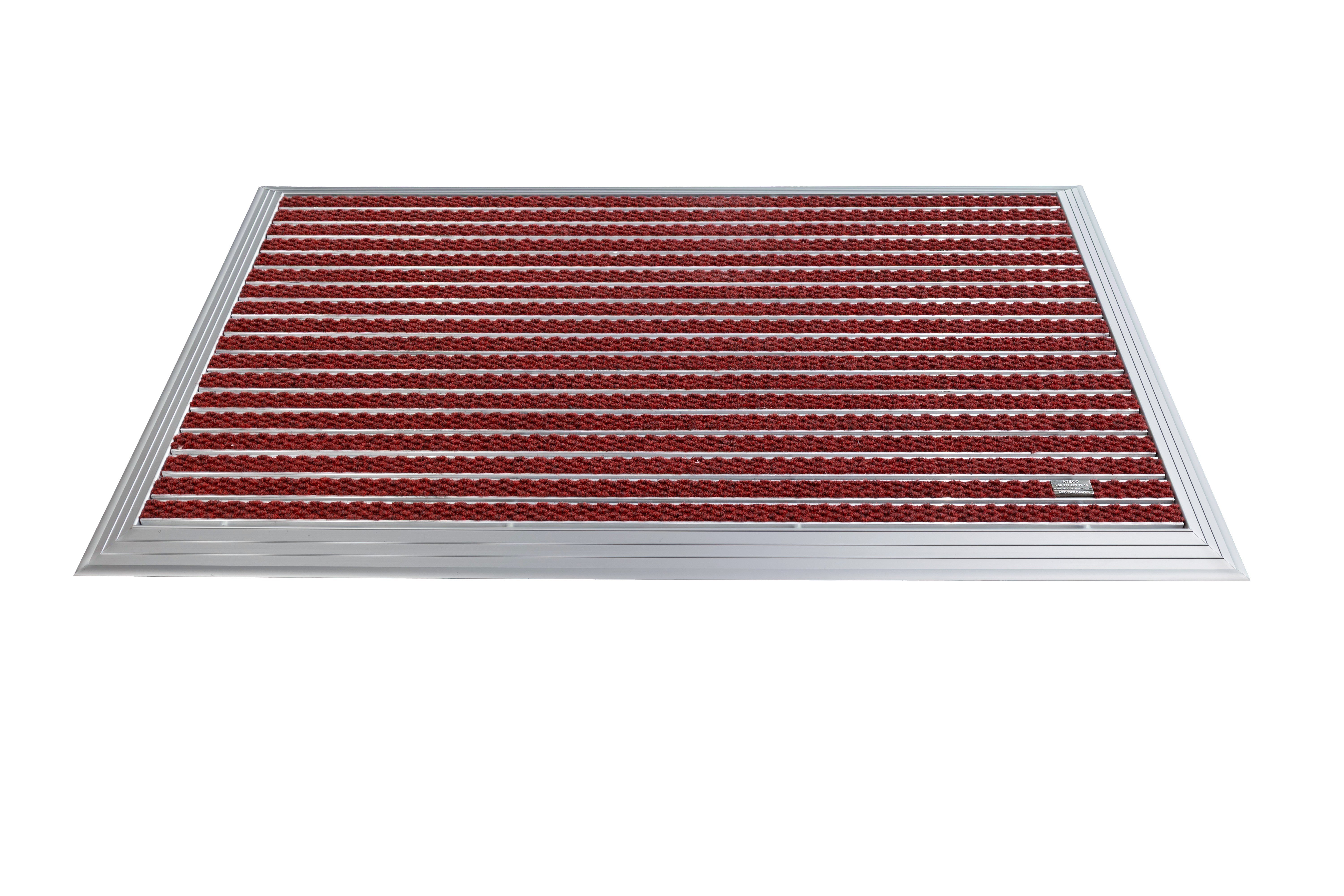Artlines 20 mm Artnop Bordo Halı Yüzeyli 70x110 Alüminyum Paspas