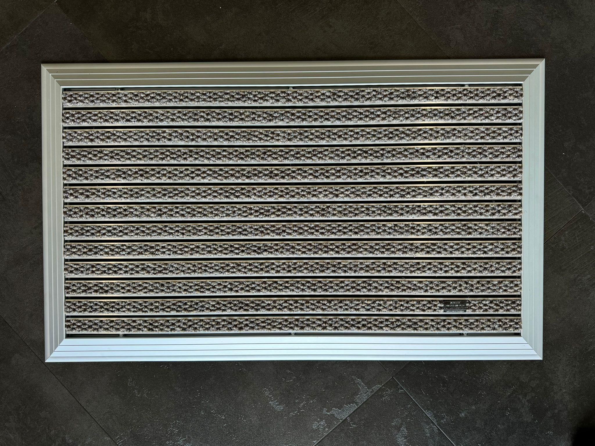 Artlines 20 mm Artnop Devetüyü Halı Yüzeyli 55x90 Alüminyum Paspas