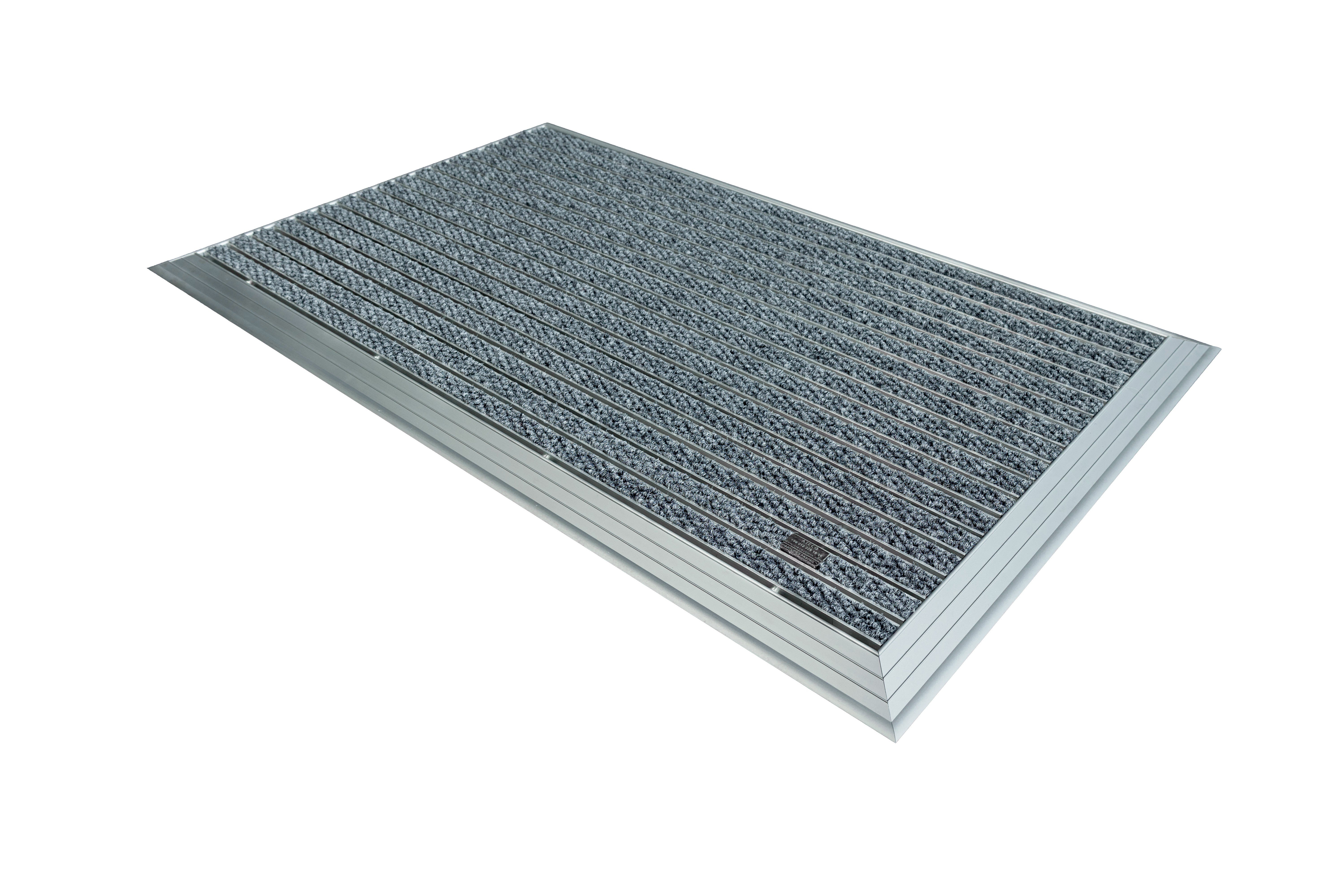 Artlines 20 mm Artnop Gri Halı Yüzeyli 70x110 Alüminyum Paspas