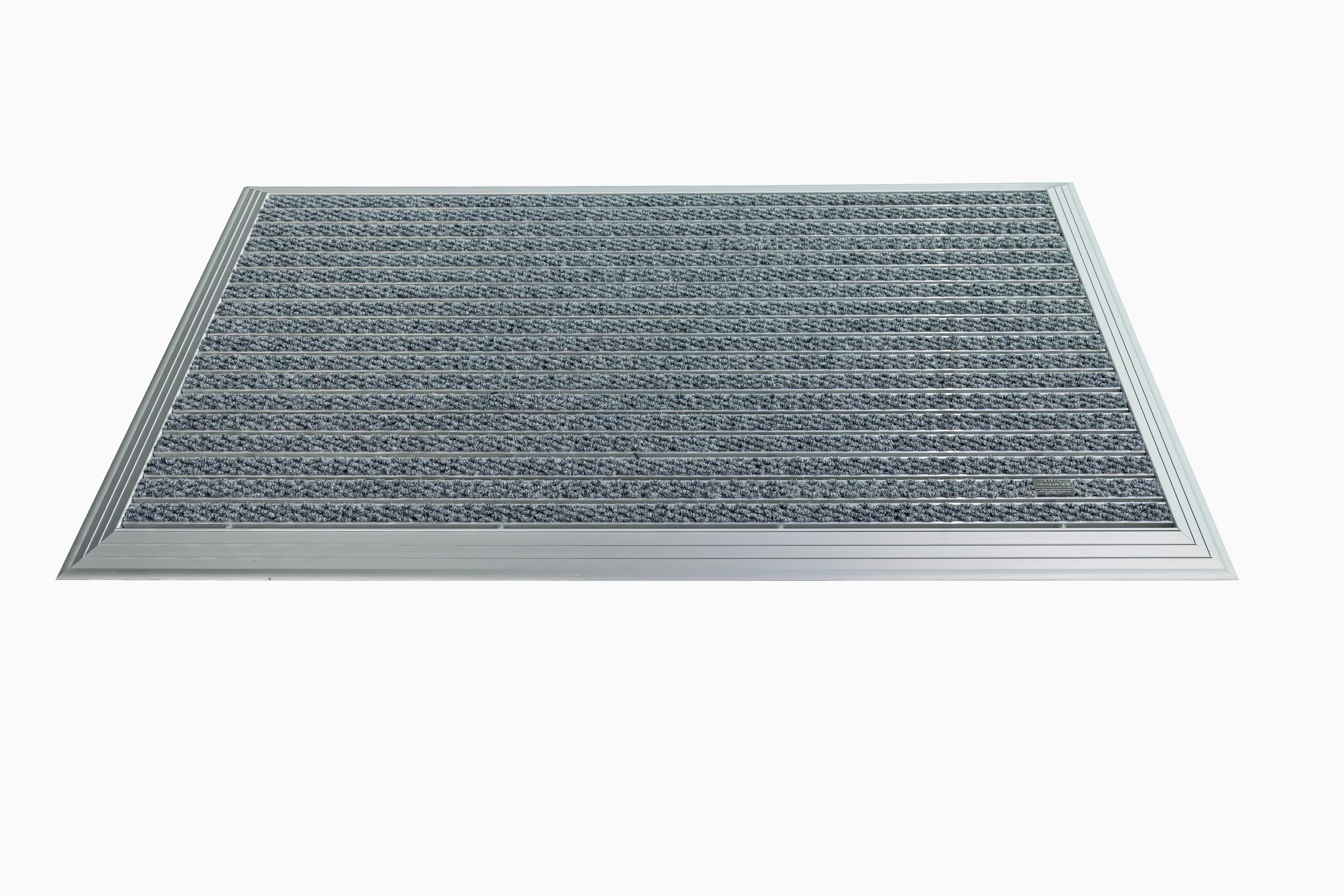 Artlines 20 mm Artnop Gri Halı Yüzeyli 70x110 Alüminyum Paspas