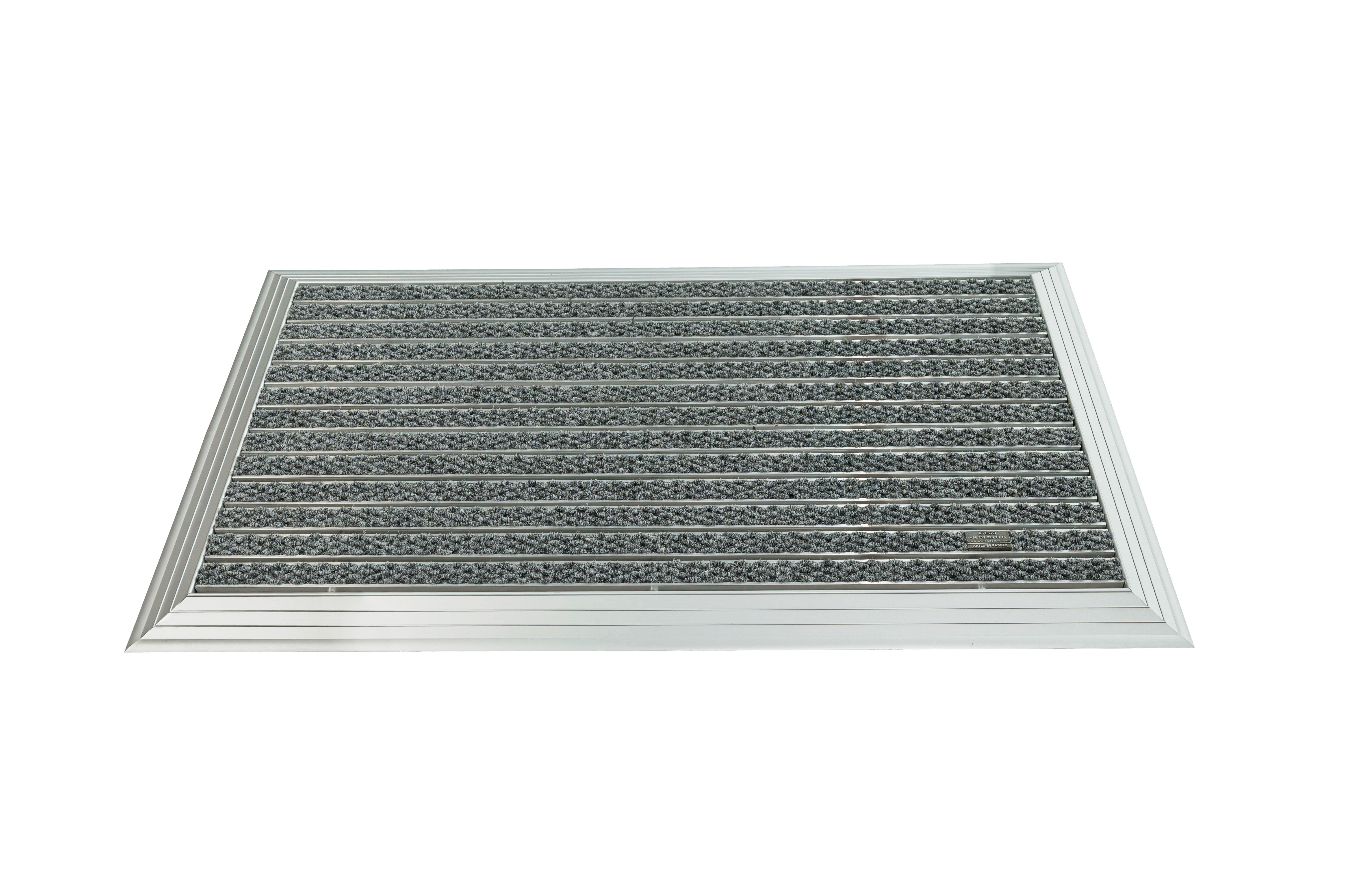 Artlines 20 mm Artnop Gri Halı Yüzeyli 55x90 Alüminyum Paspas
