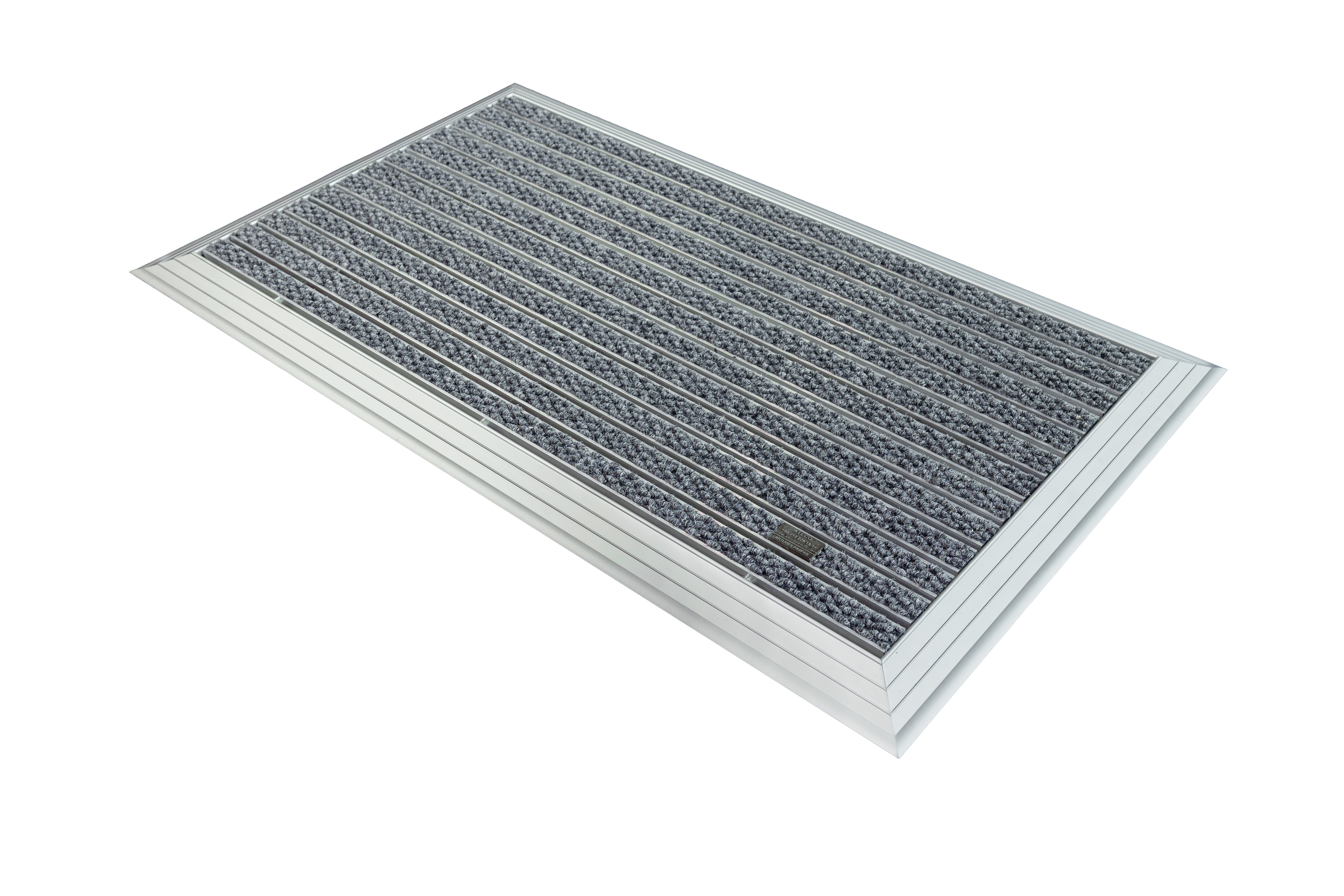 Artlines 20 mm Artnop Gri Halı Yüzeyli 55x90 Alüminyum Paspas