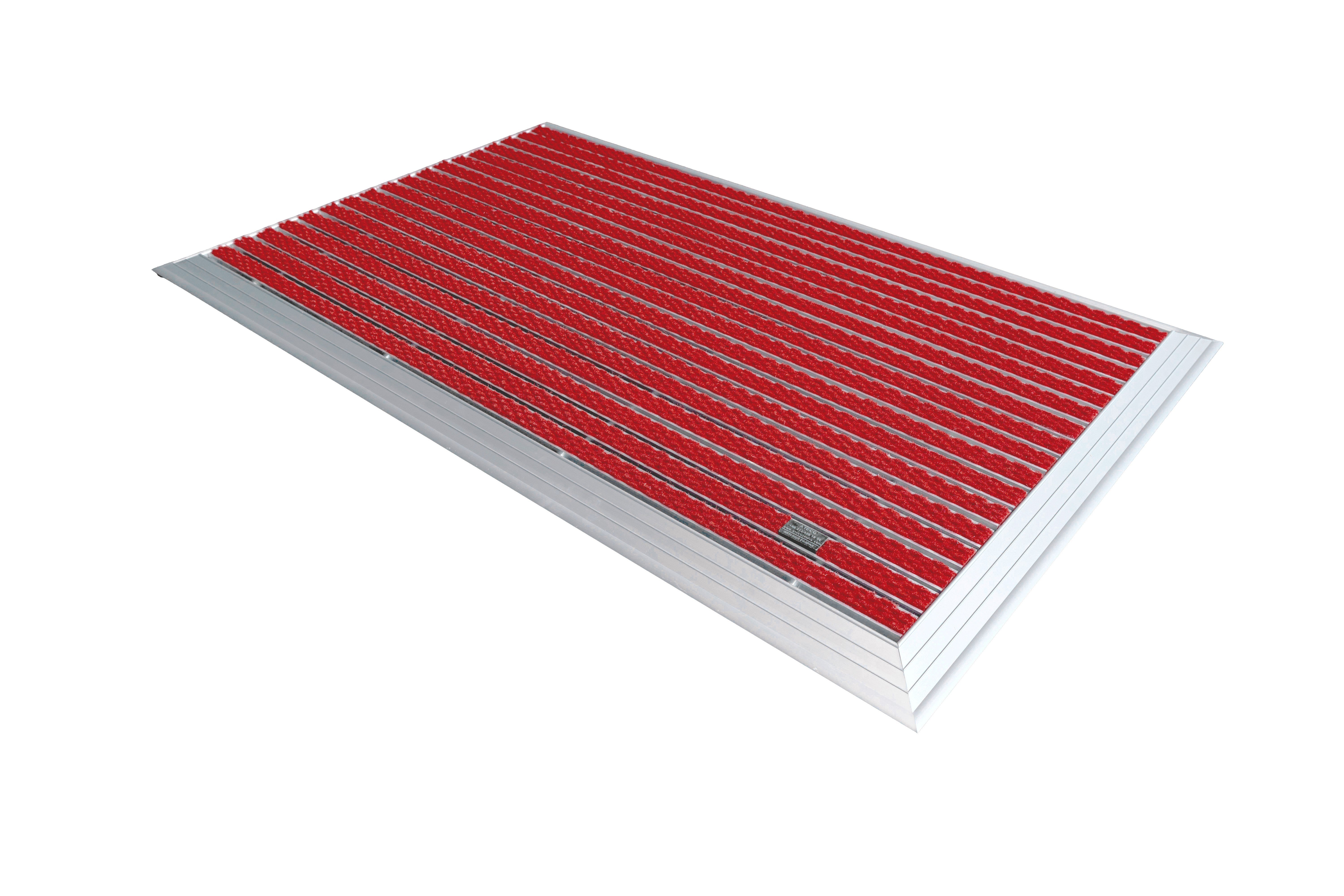 Artlines 20 mm Artnop Kırmızı Halı Yüzeyli 70x110 Alüminyum Paspas