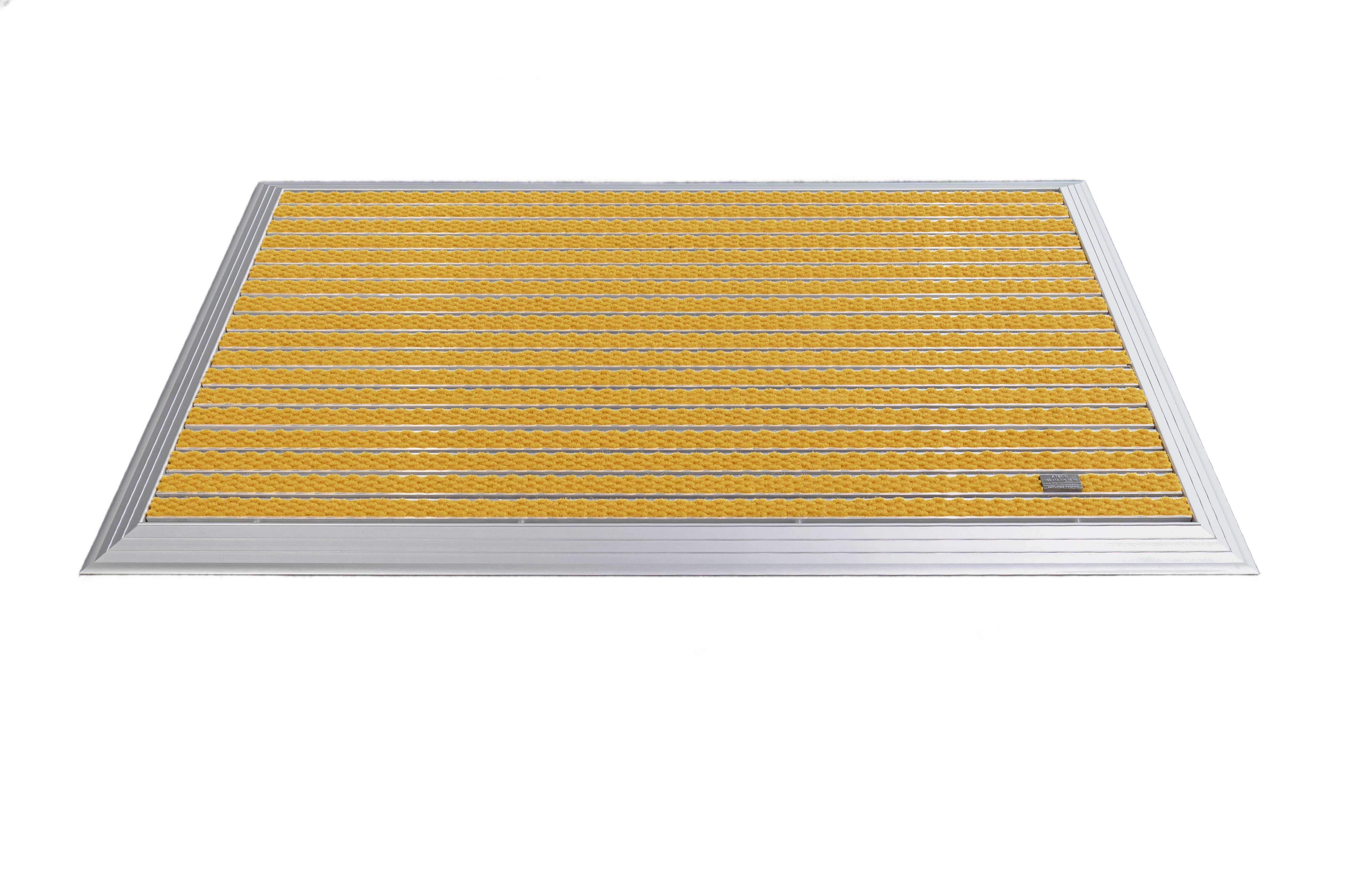 Artlines 20 mm Artnop Sarı Halı Yüzeyli 70x110 Alüminyum Paspas