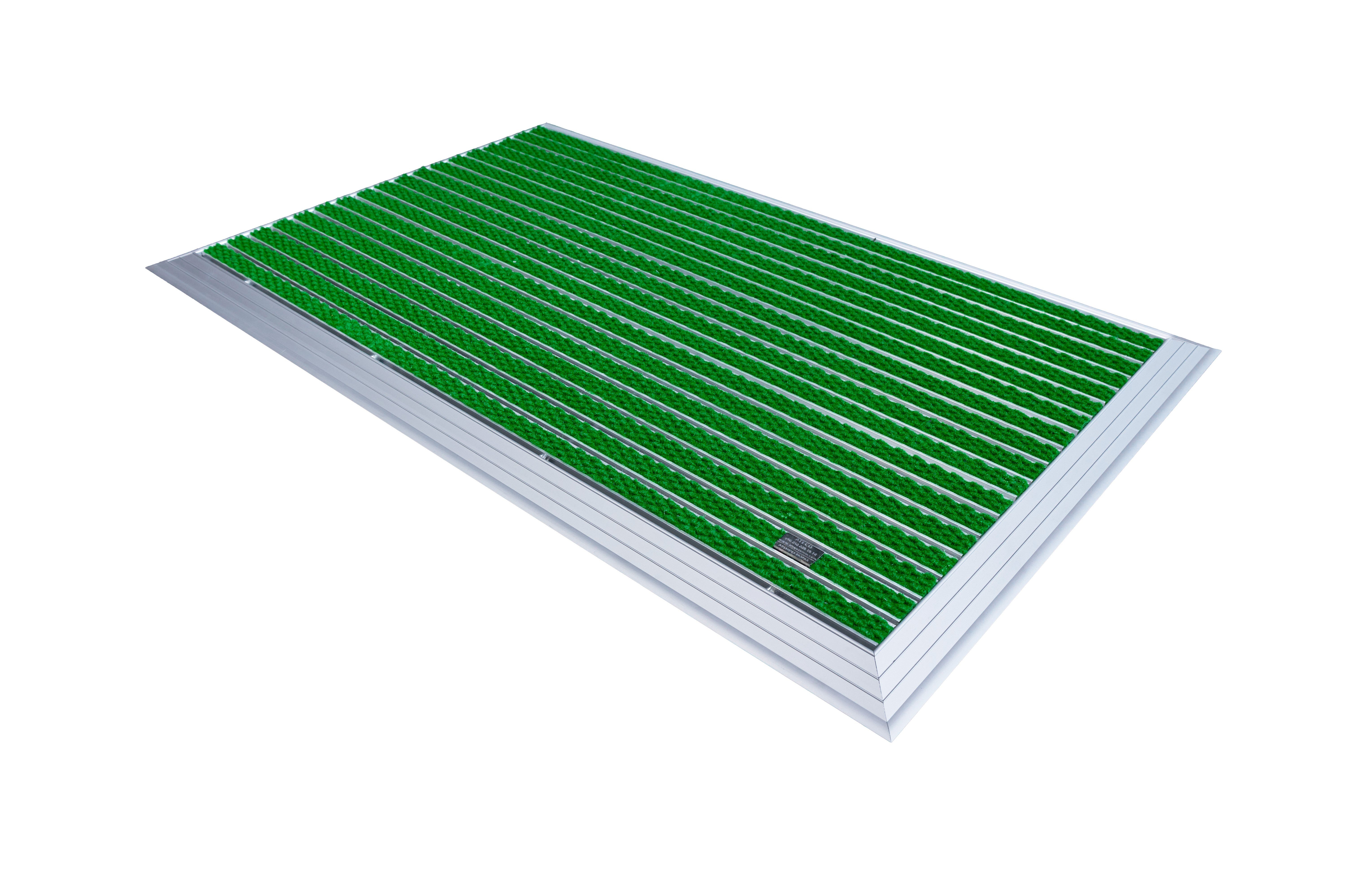 Artlines 20 mm Artnop Yeşil Halı Yüzeyli 70x110 Alüminyum Paspas