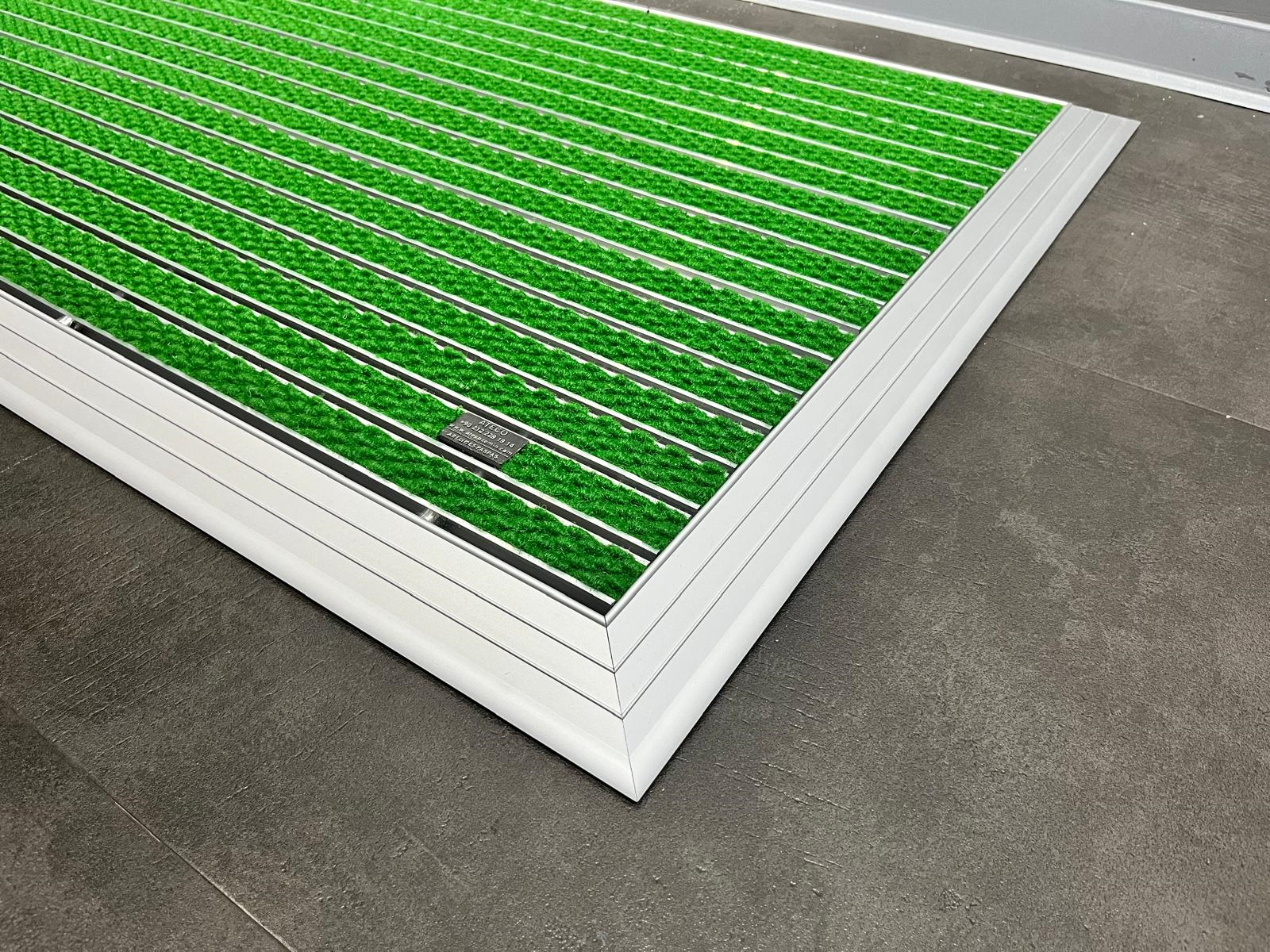 Artlines 20 mm Artnop Yeşil Halı Yüzeyli 70x110 Alüminyum Paspas