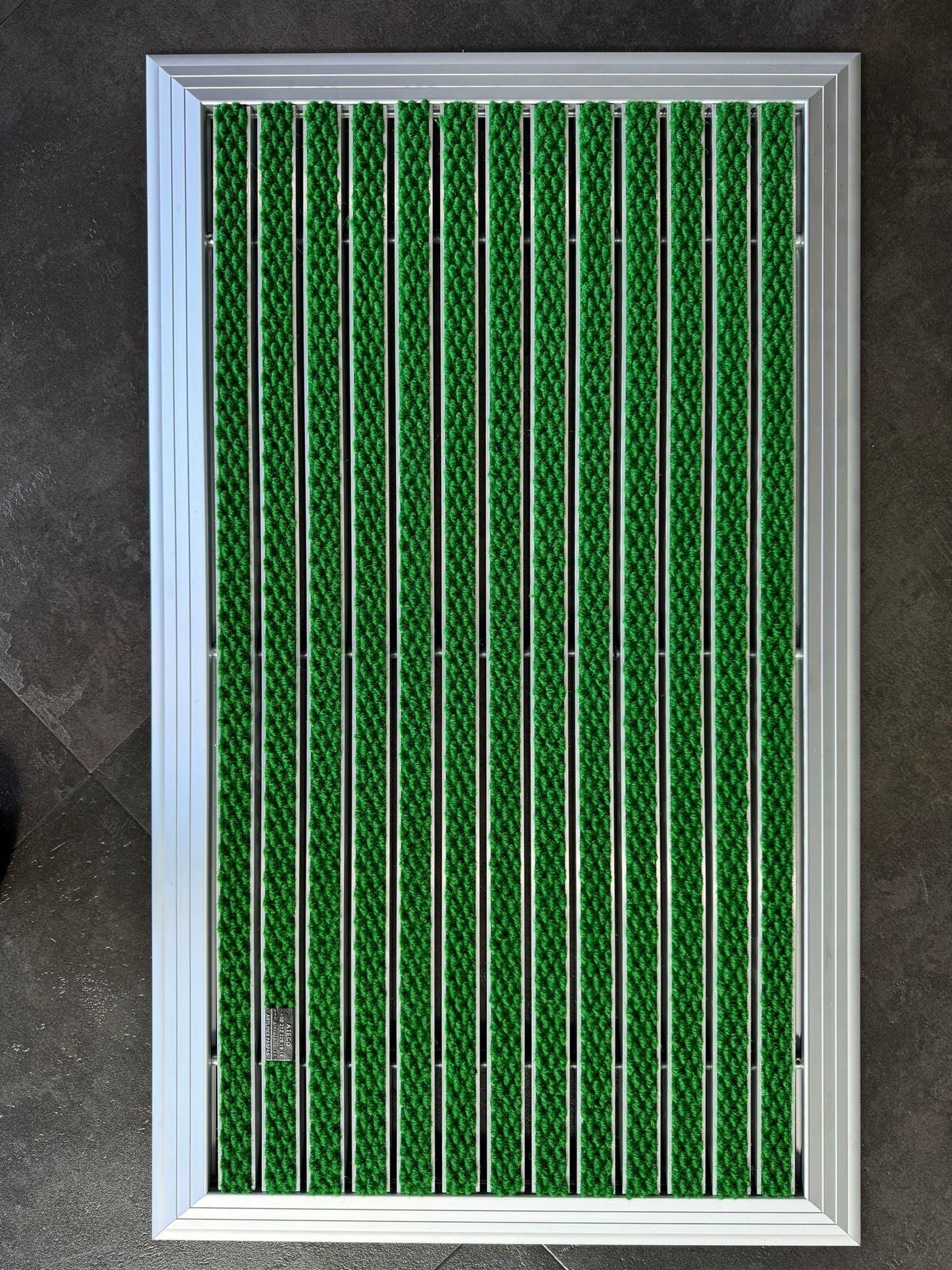 Artlines 20 mm Artnop Yeşil Halı Yüzeyli 55x90 Alüminyum Paspas