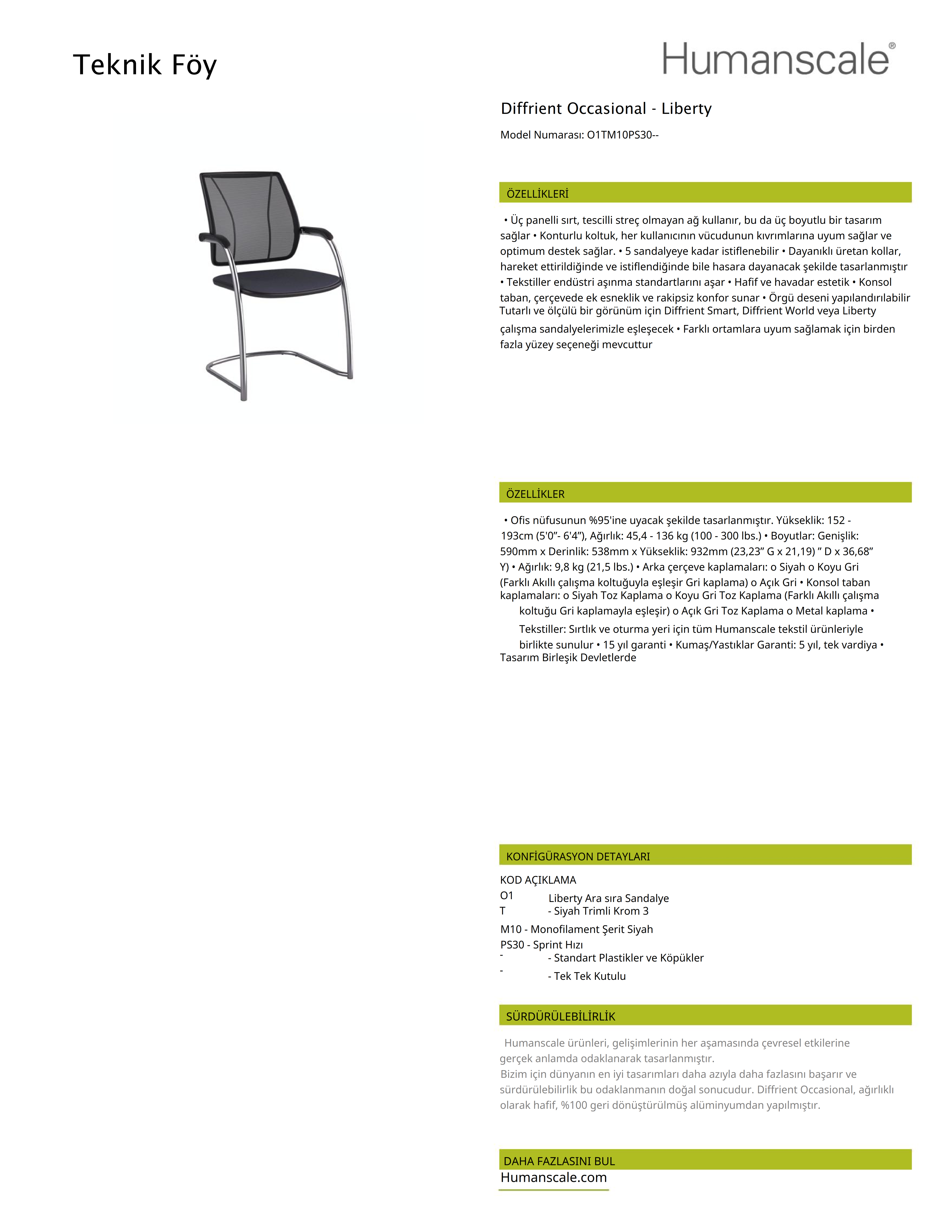 Diffrient Occasional Liberty Siyah Bekleme Koltuğu