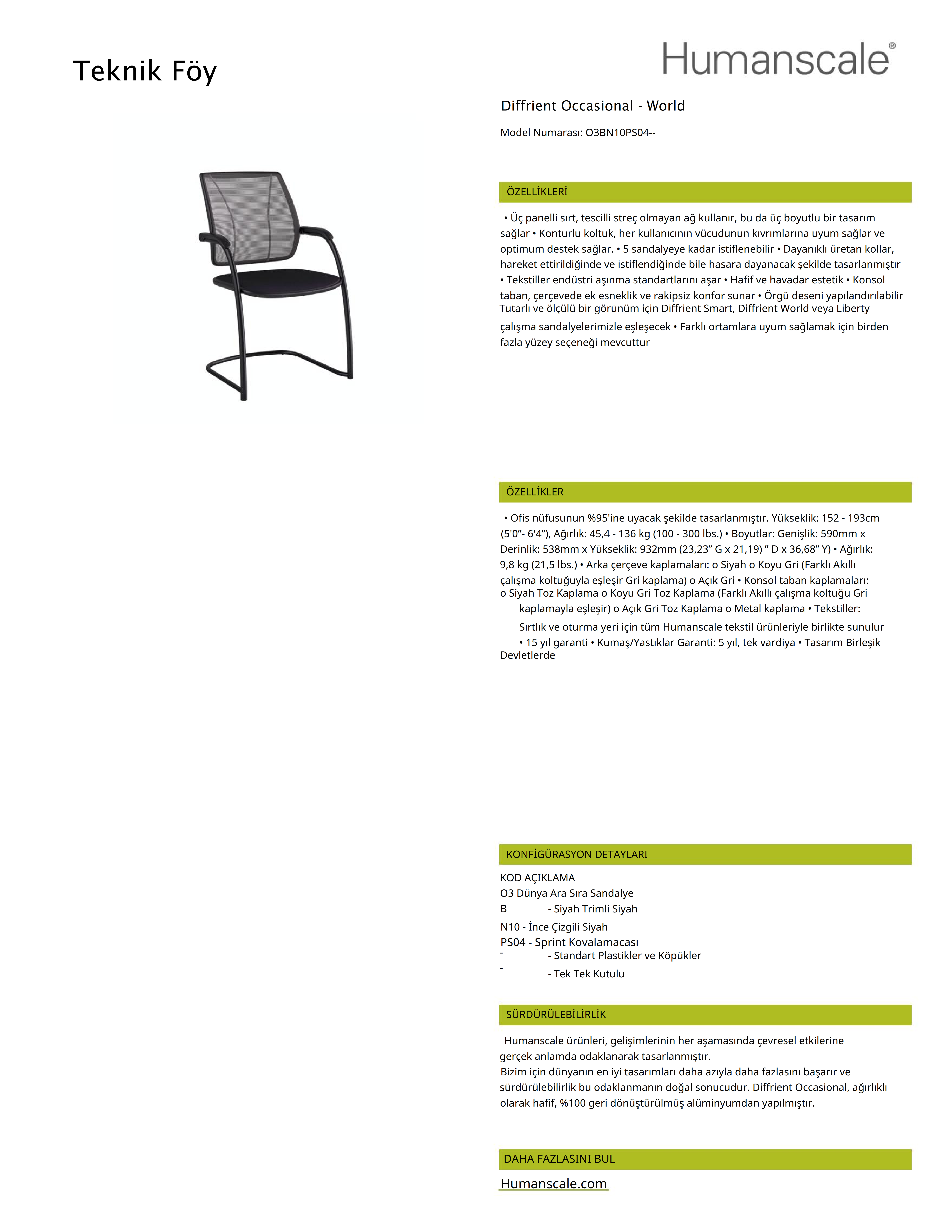 Diffrient Occasional World Bekleme Koltuğu 