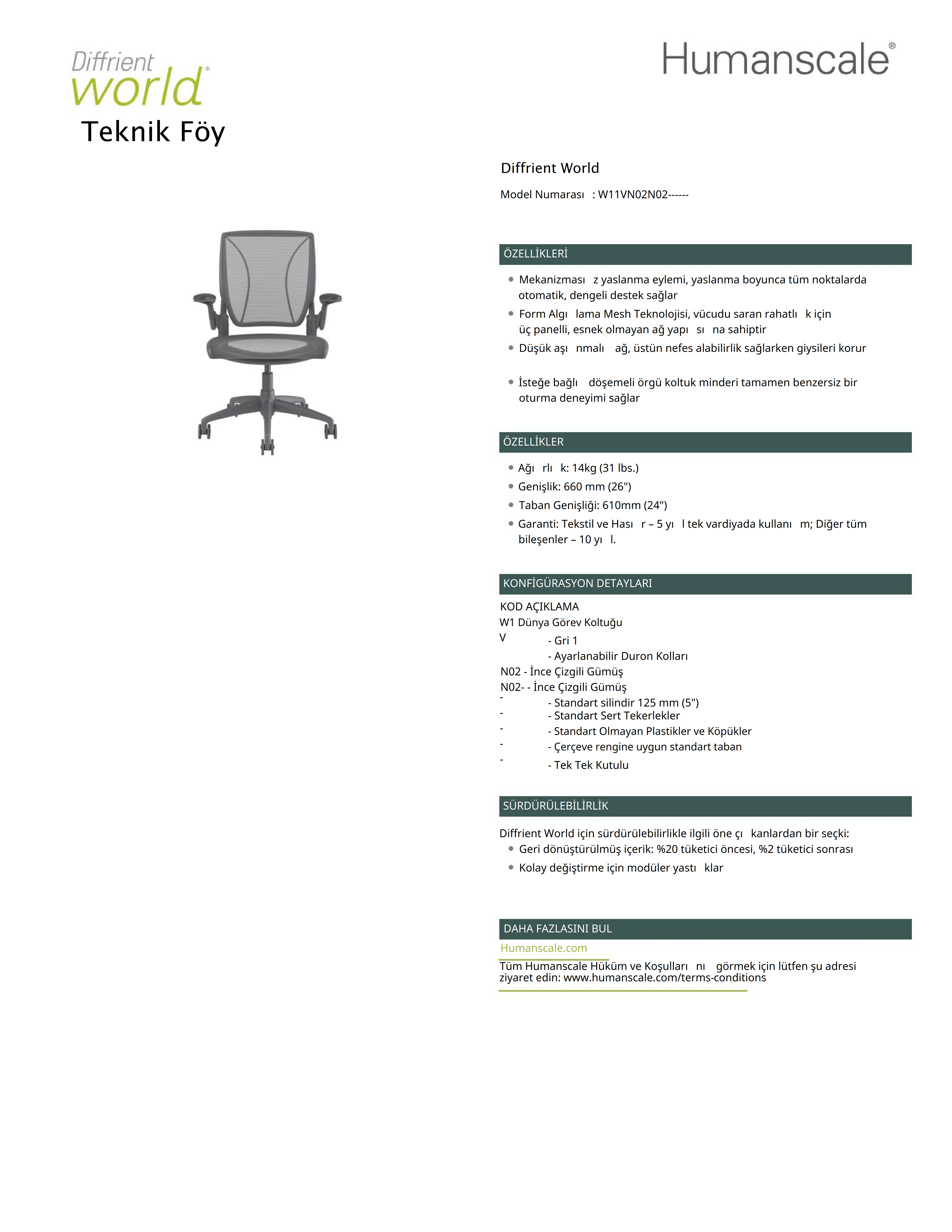 Diffrient World Çalışma Koltuğu