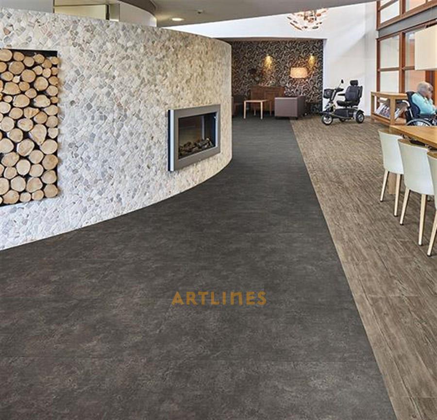 Flex 1634 Concrete Nero Sök-Tak LVT 50CM*50CM