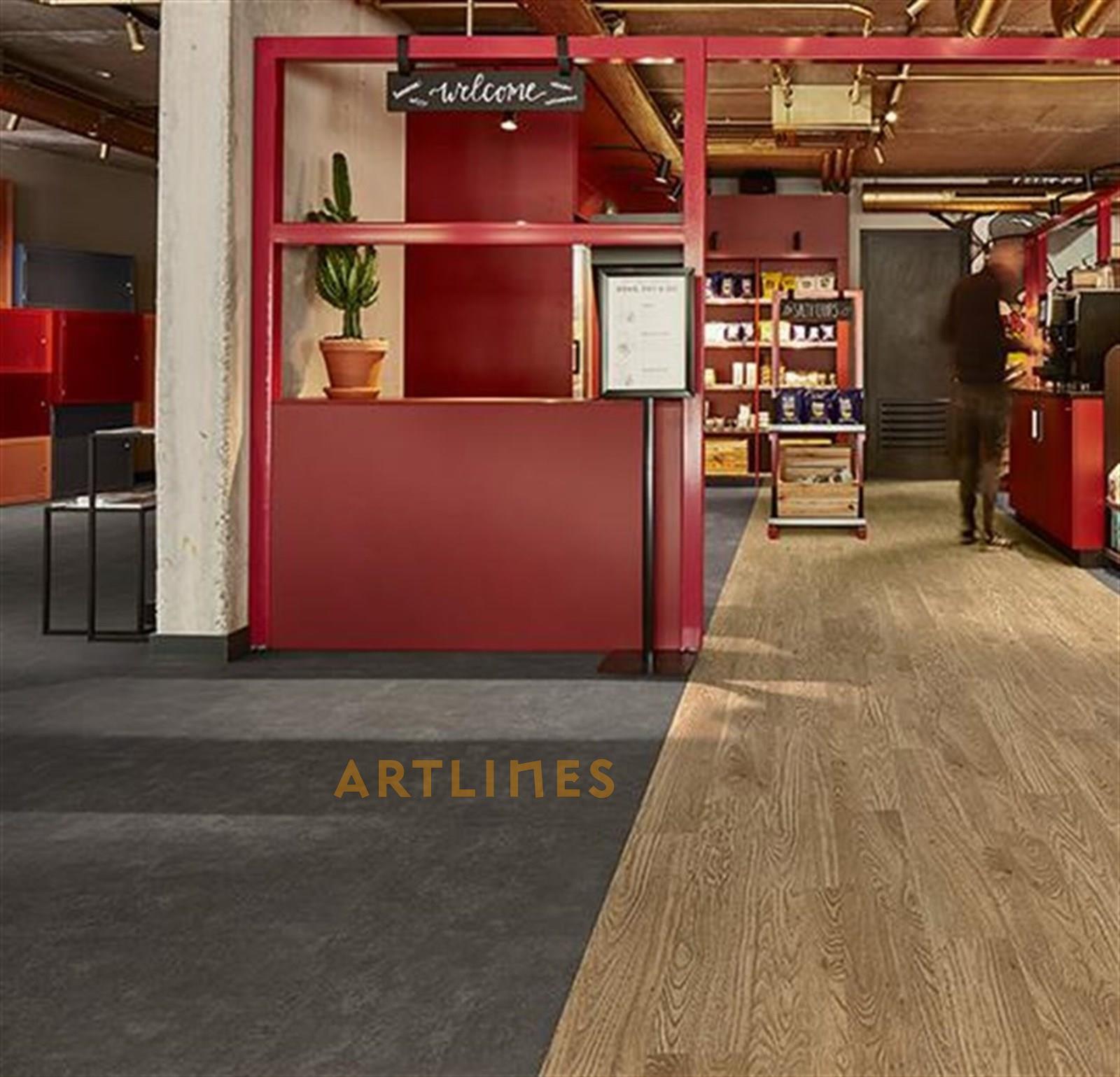 Forbo Allura Flex 1639 Concrete 50-1,00  Nero 100*100 cm Loose Lay LVT