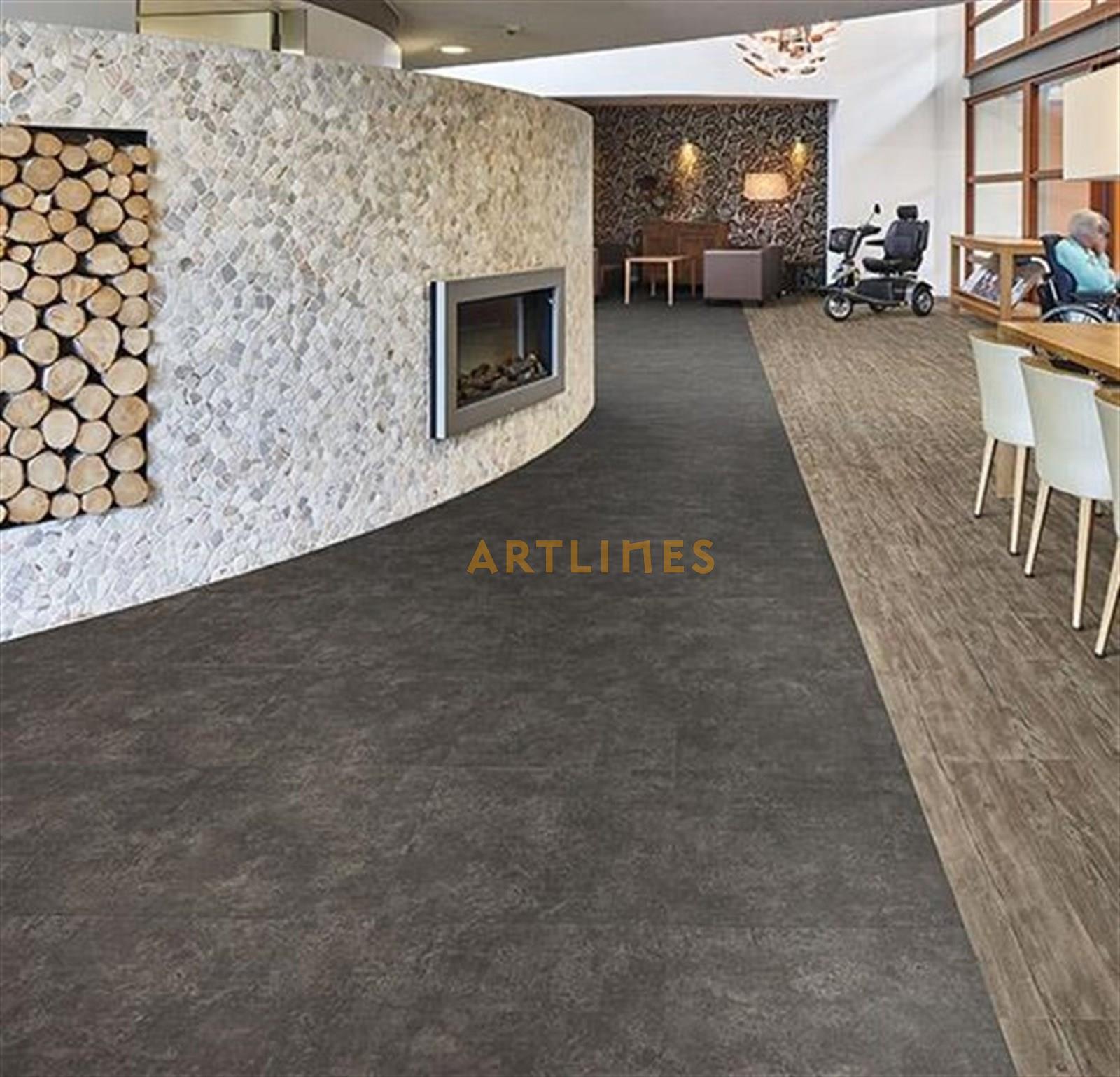 Forbo Allura Flex 1639 Concrete 50-1,00  Nero 100*100 cm Loose Lay LVT