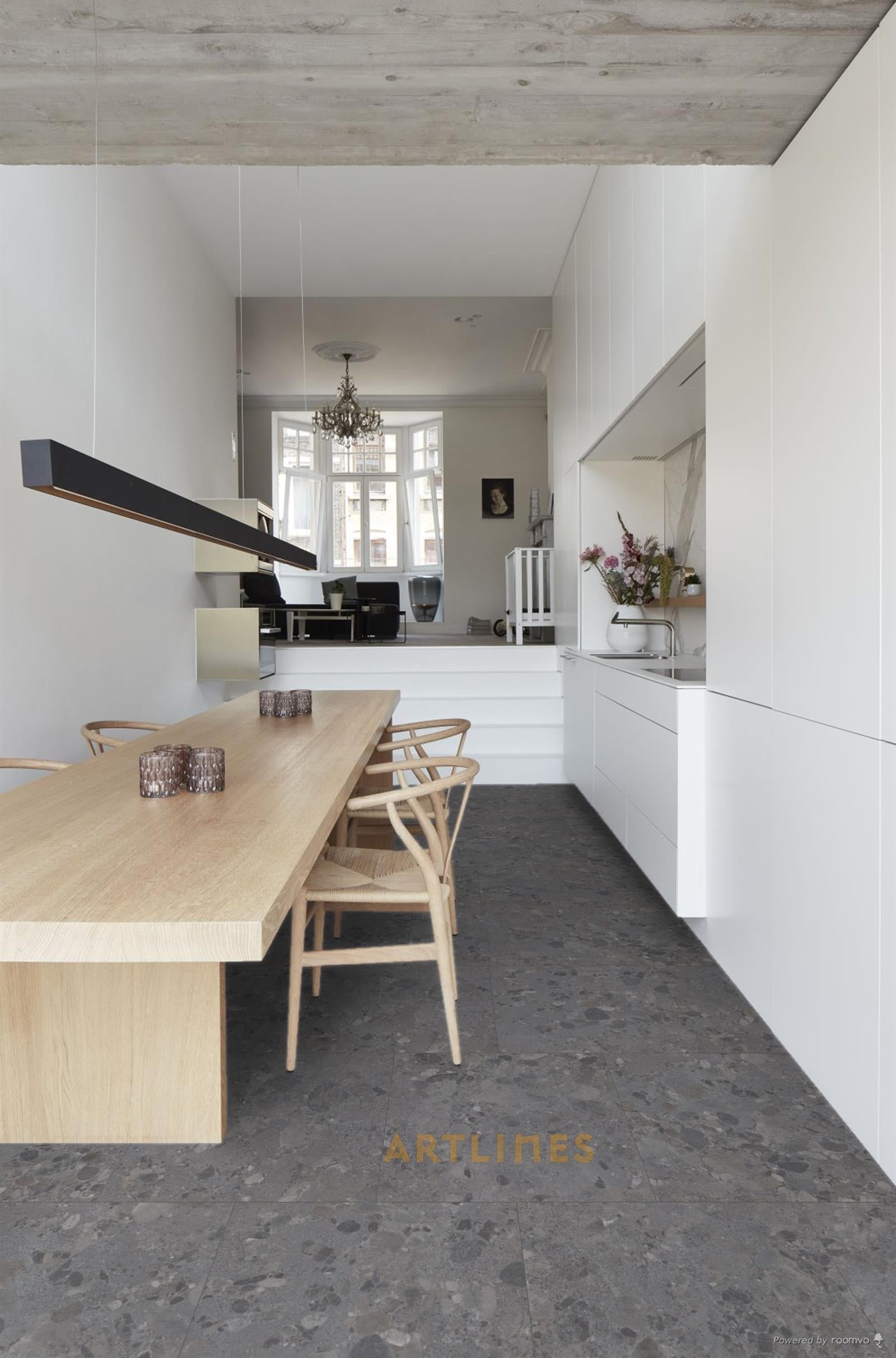 Forbo ALLURA FLEX MATERİAL FL1 63470 LEAD STONE 50*50 cm Loose Lay LVT