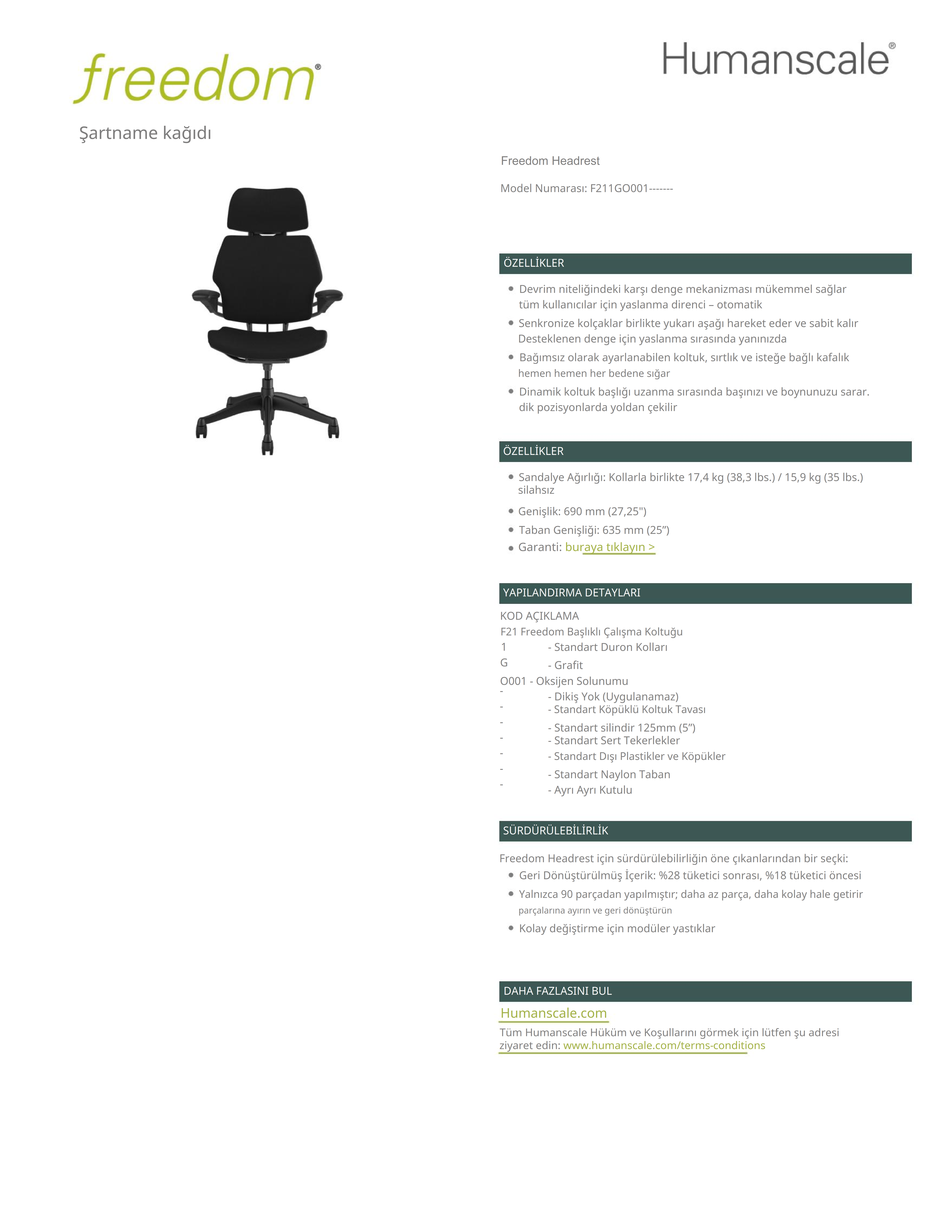 Freedom Yönetici Koltuğu Oxygen Kumaş