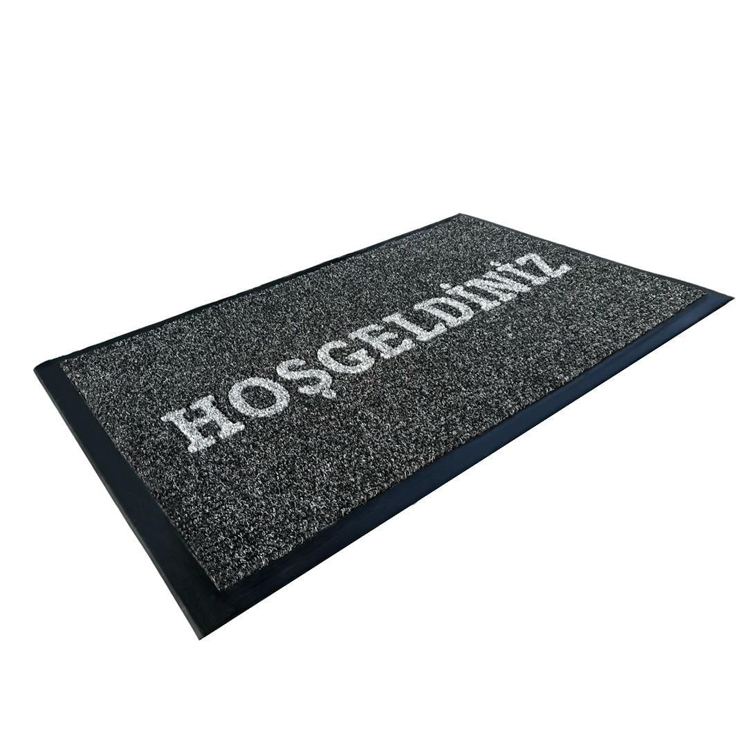 Hoşgeldiniz Logolu Paspas - 56X87 cm - Siyah