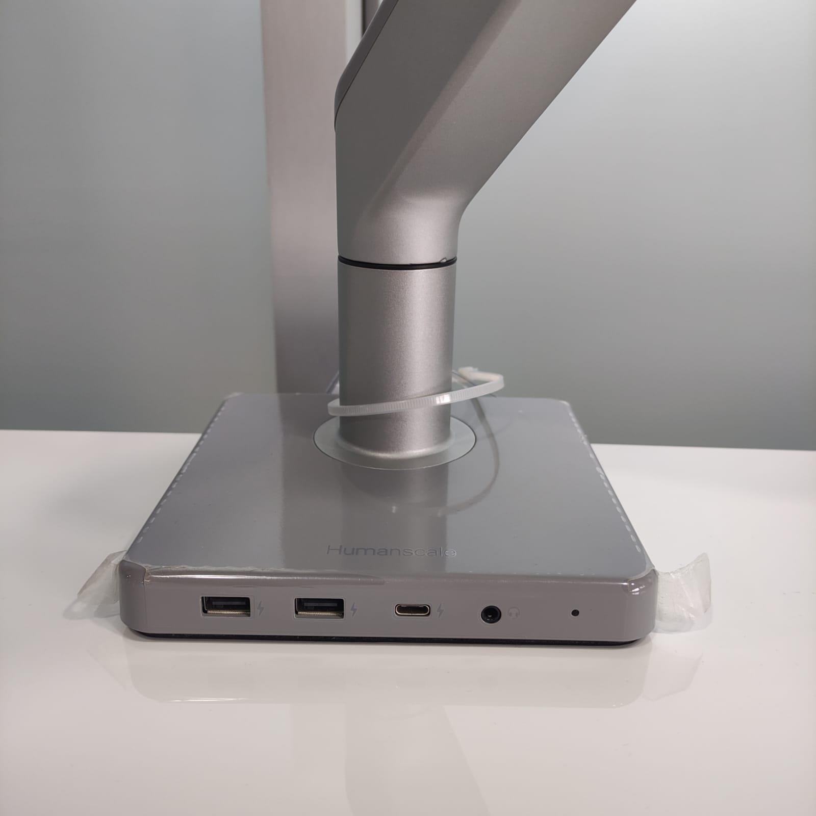 M8 Gri Çift Monitör Taşıyıcı + Mpower