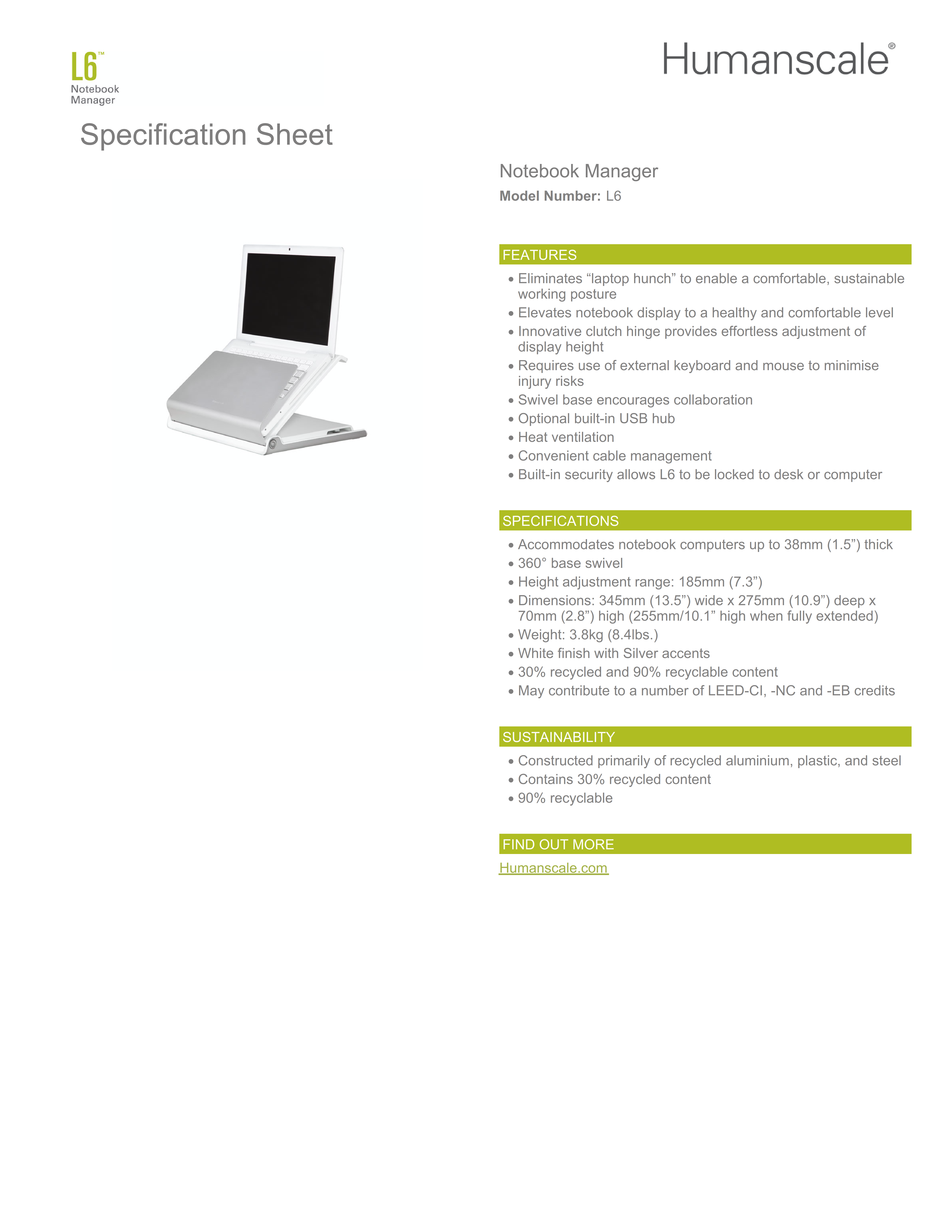 Masa Üstü Laptop Platformu - Gümüş
