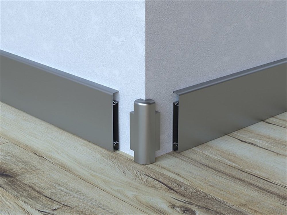 LATO 100 mm Alüminyum Süpürgelik Dış Köşe