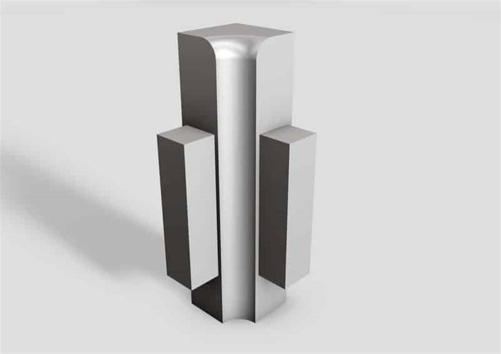 LATO 100 mm Alüminyum Süpürgelik İç Köşe
