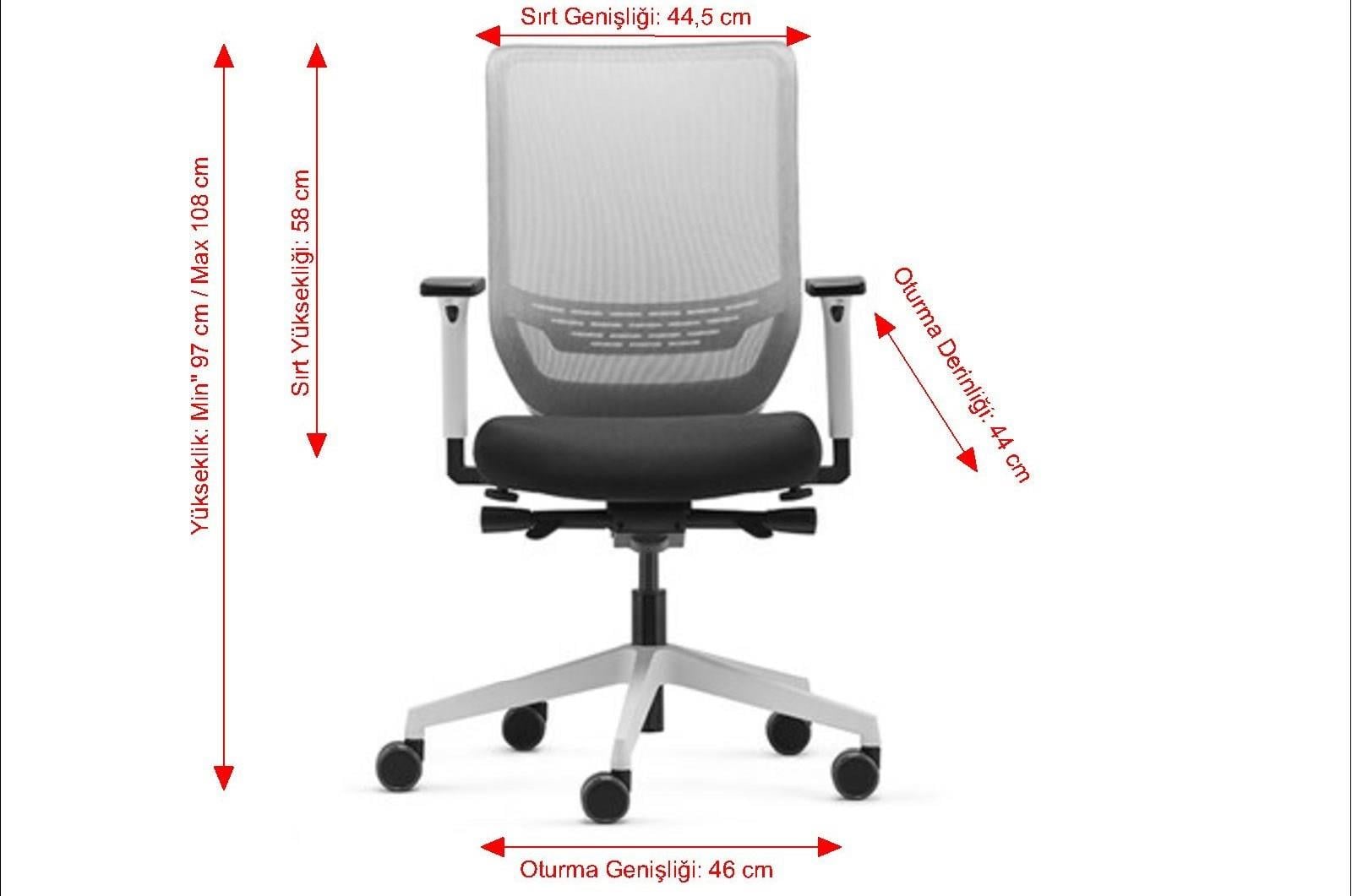 To-Sync Work 9242 Pro White/Mesh Çalışma Koltuğu