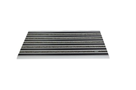 10 mm 5714 + Siyah Kauçuk Yüzeyli 55*90 cm Alüminyum Paspas