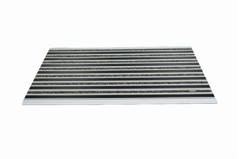 10 mm 5714 + Siyah Kauçuk Yüzeyli 69*110 cm Alüminyum Paspas