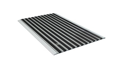 10 mm Siyah Kauçuk Yüzeyli 55*90 cm Alüminyum Paspas