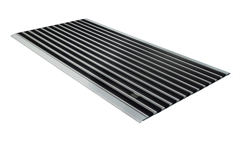10 mm Siyah Kauçuk Yüzeyli 60*120 cm Alüminyum Paspas