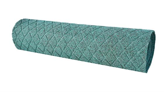 11 mm 120x660 CM 55010 Yeşil Baklava Desenli Kıvırcık Paspas