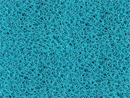 12 mm Altı Açık Turkuaz Kıvırcık Paspas En:100 cm Boy:20 mt