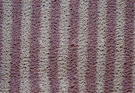 16 mm 120x80 cm 40040 Krem-Pembe Şeritli Kıvırcık Paspas