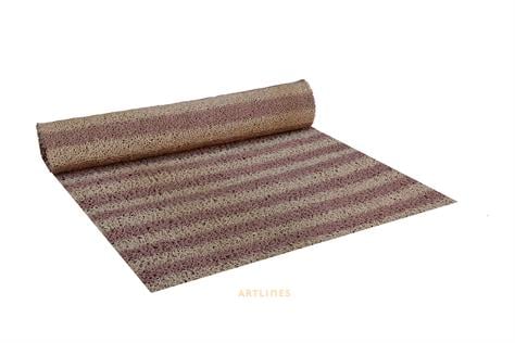 16 mm 120x80 cm 40040 Krem-Pembe Şeritli Kıvırcık Paspas