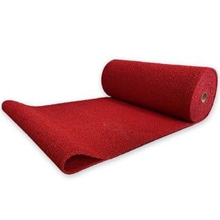 16 mm Altı Açık Kırmızı Kıvırcık Paspas En:120 cm Boy:12 mt